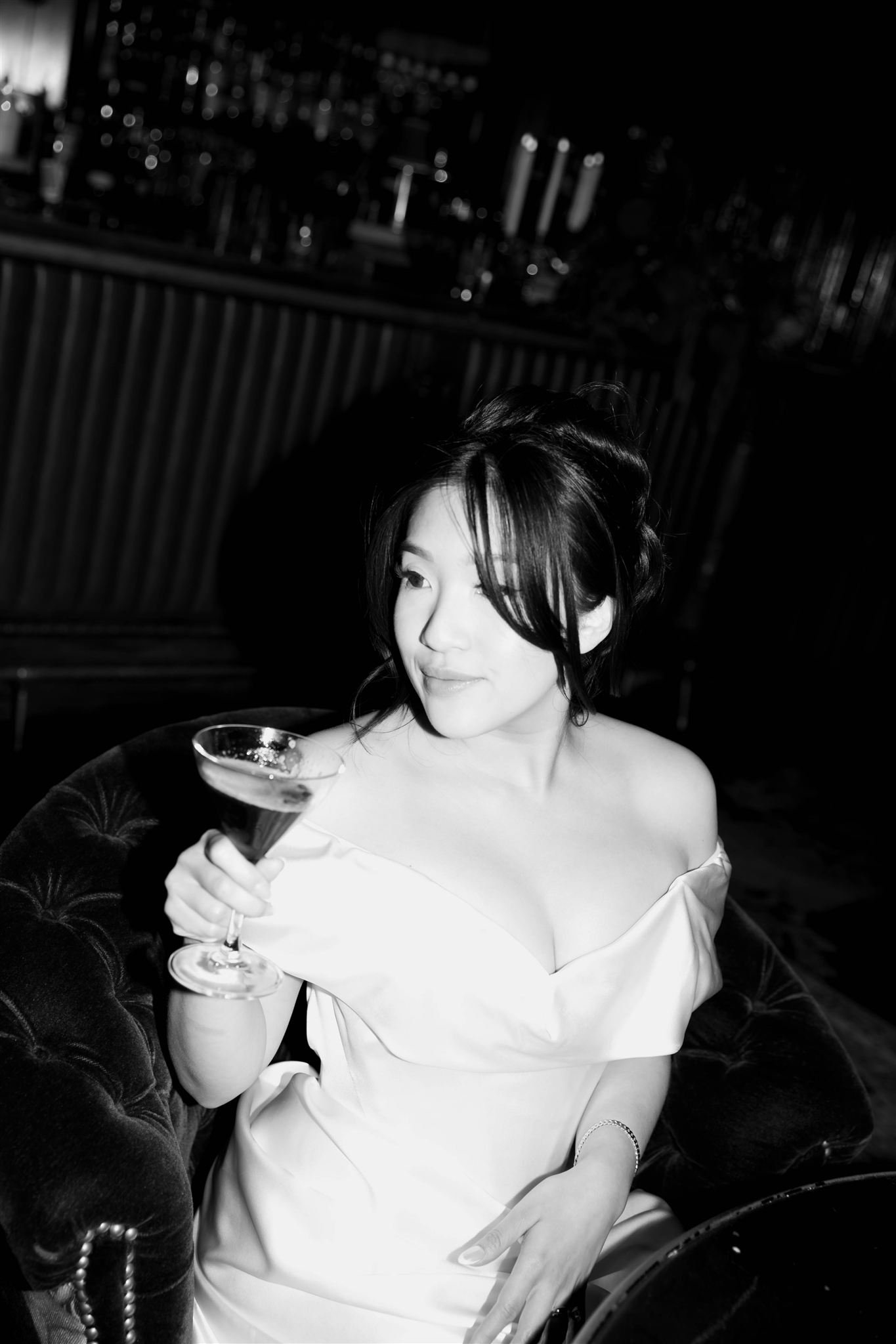 Gilt Bar Wedding espresso martini in Chicago.