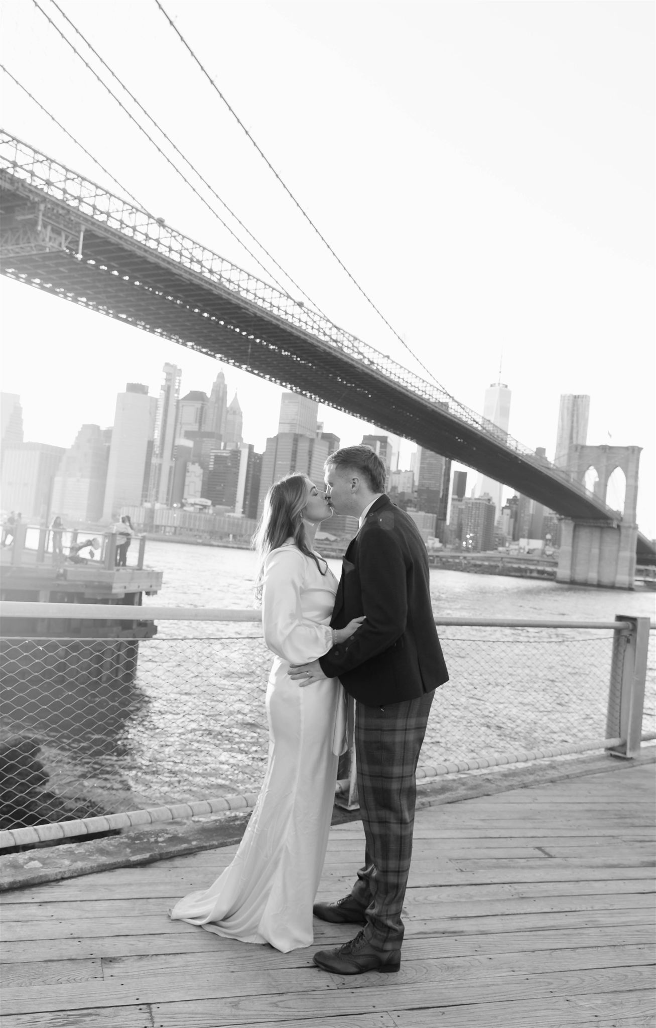 A NYC Elopement at Brooklyn Bridge Park, photographed by a NYC Elopement Photographer.