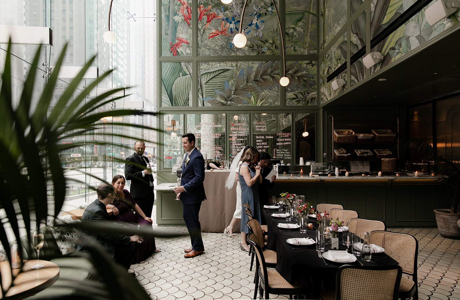 A wedding day at Venteux Chicago inside the Pendry Hotel.