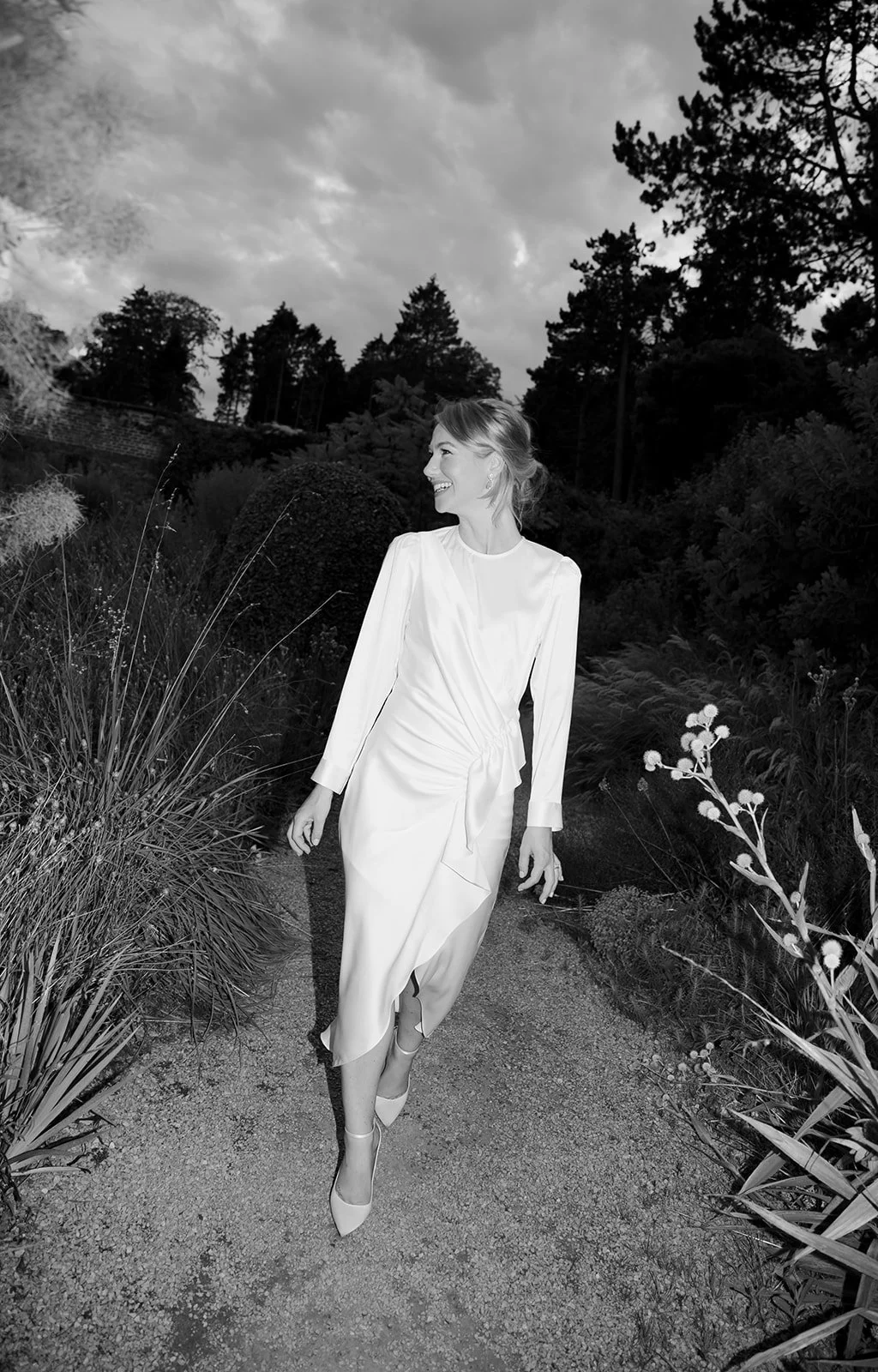 Middleton Lodge Estate wedding portraits in the walled garden in North Yorkshire.