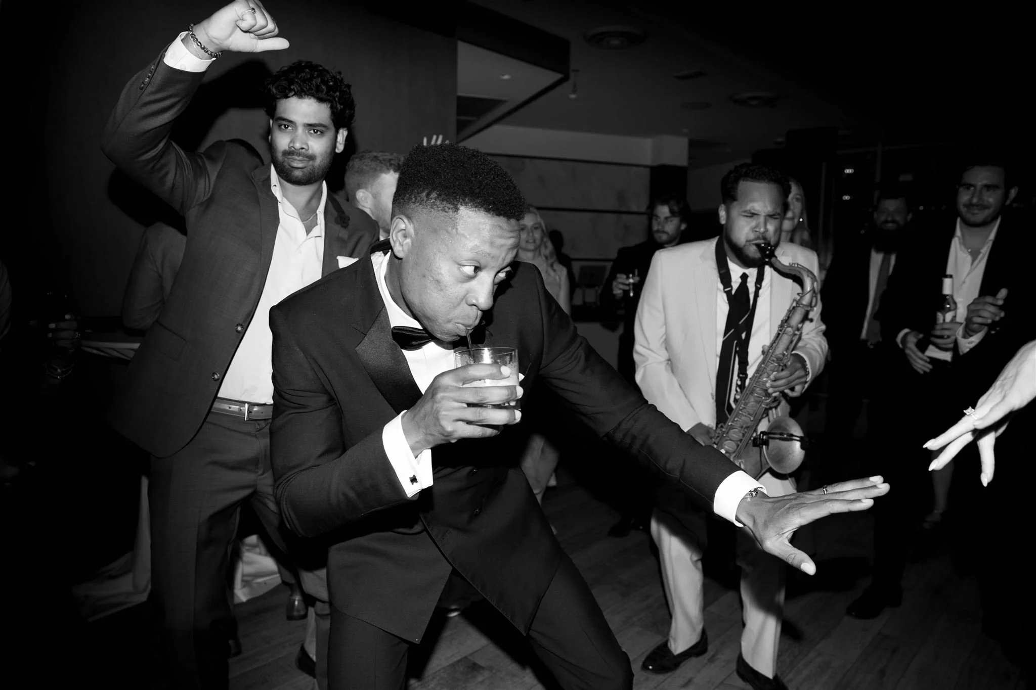 Dancing at a wedding at Gibson’s Italia overlooking downtown Chicago.