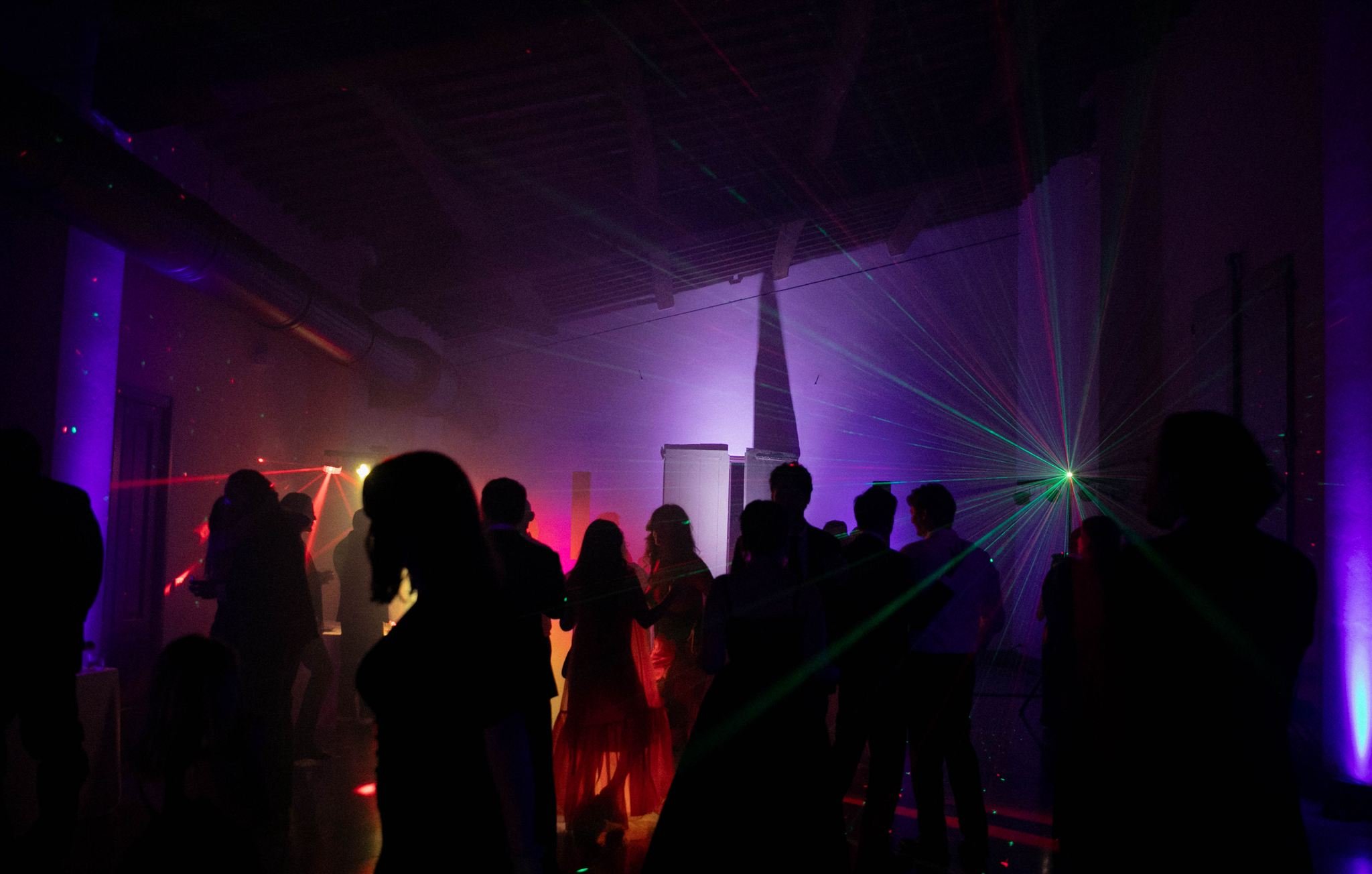 Wedding reception on a wedding day at Villa Medicea Di Lilliano in Tuscany, Italy.