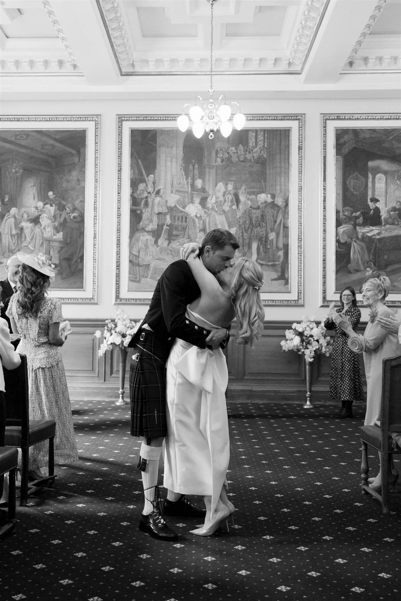 Edinburgh, Scotland Wedding Photographer photographing Edinburgh City Chambers Wedding Photography.