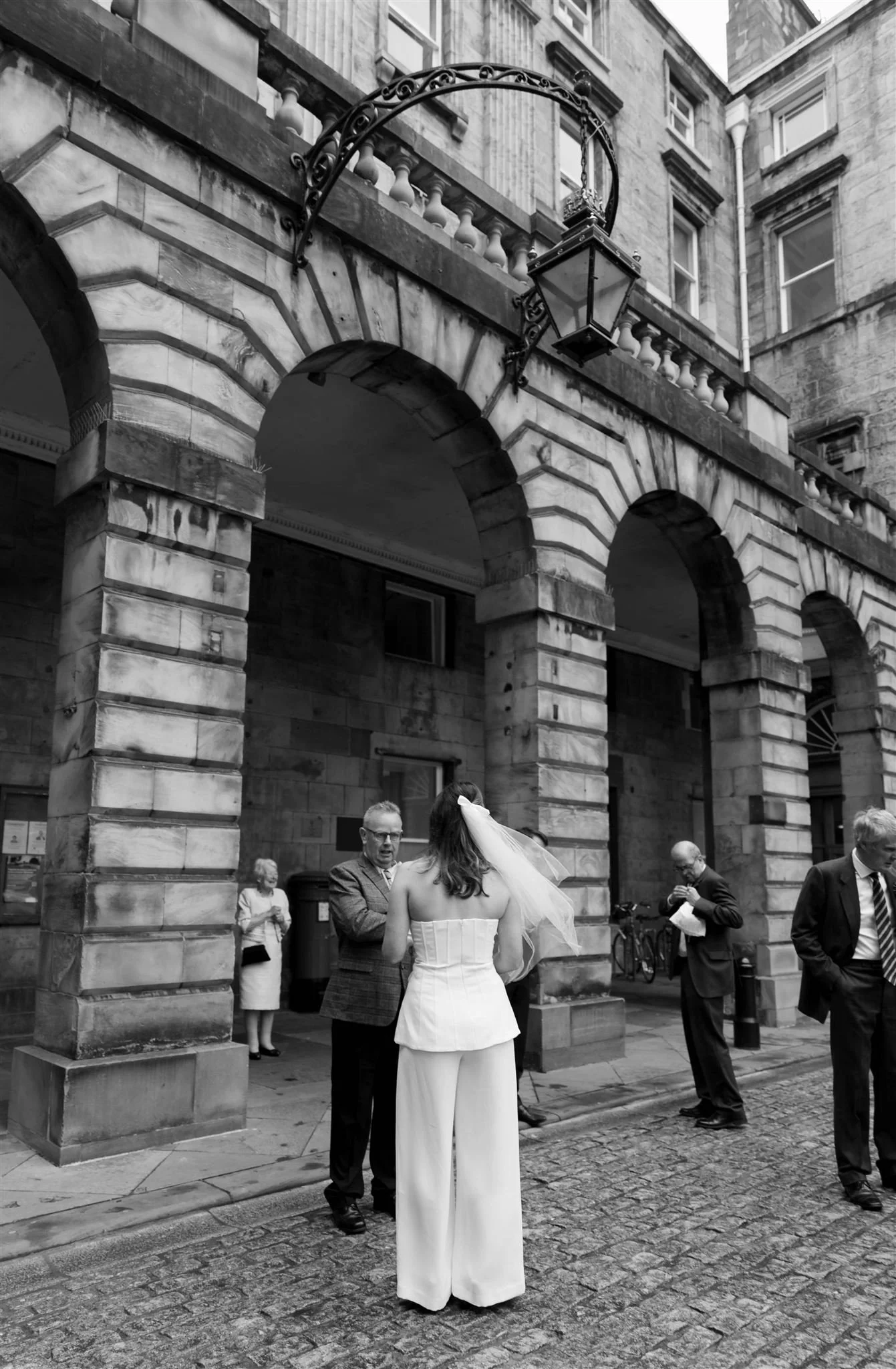 A bride on a Hawksmoor Edinburgh Wedding day in Edinburgh, Scotland.