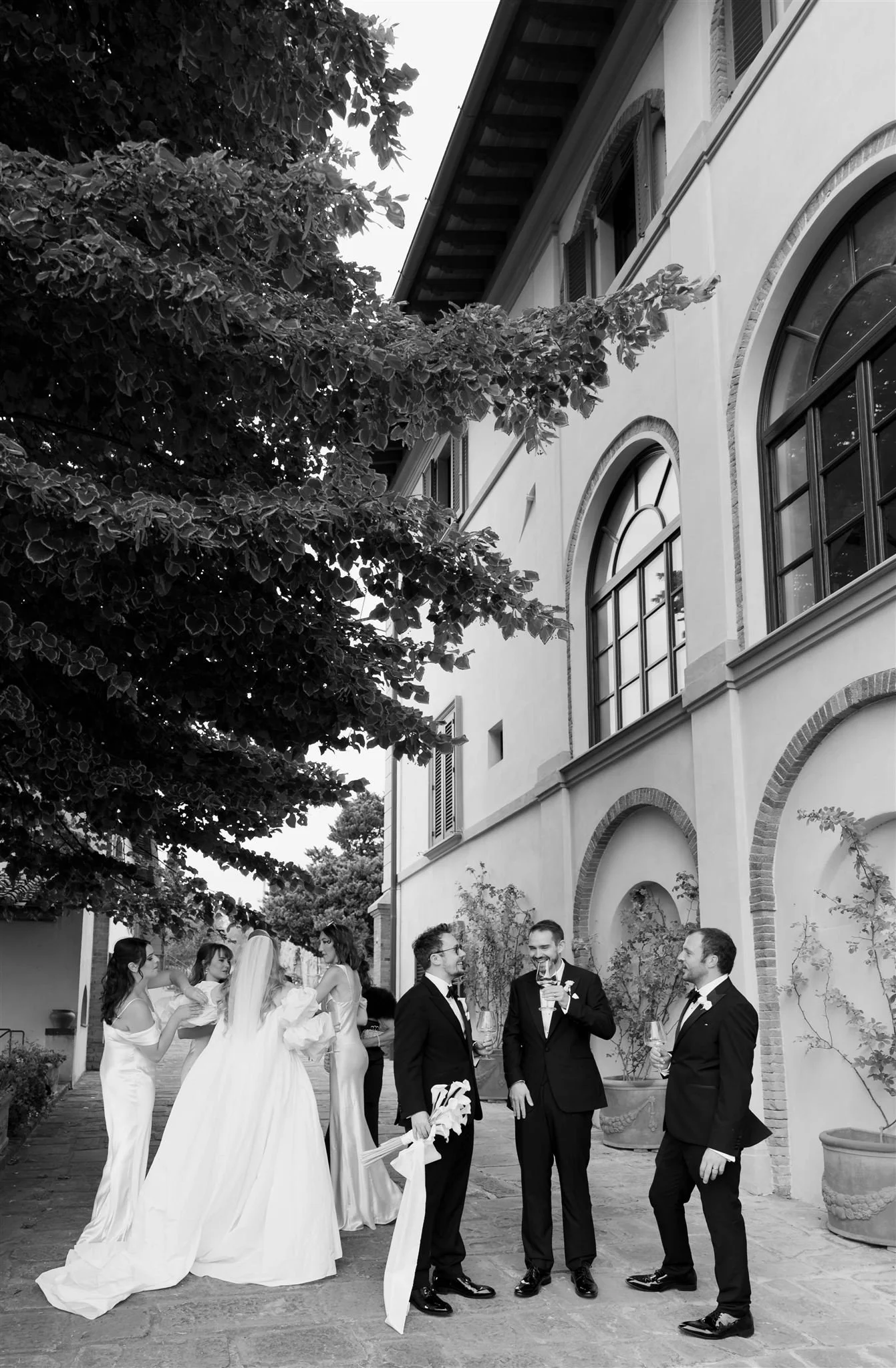 A wedding day at Dievole Wine Resort in the Chianti region of Tuscany, Italy.