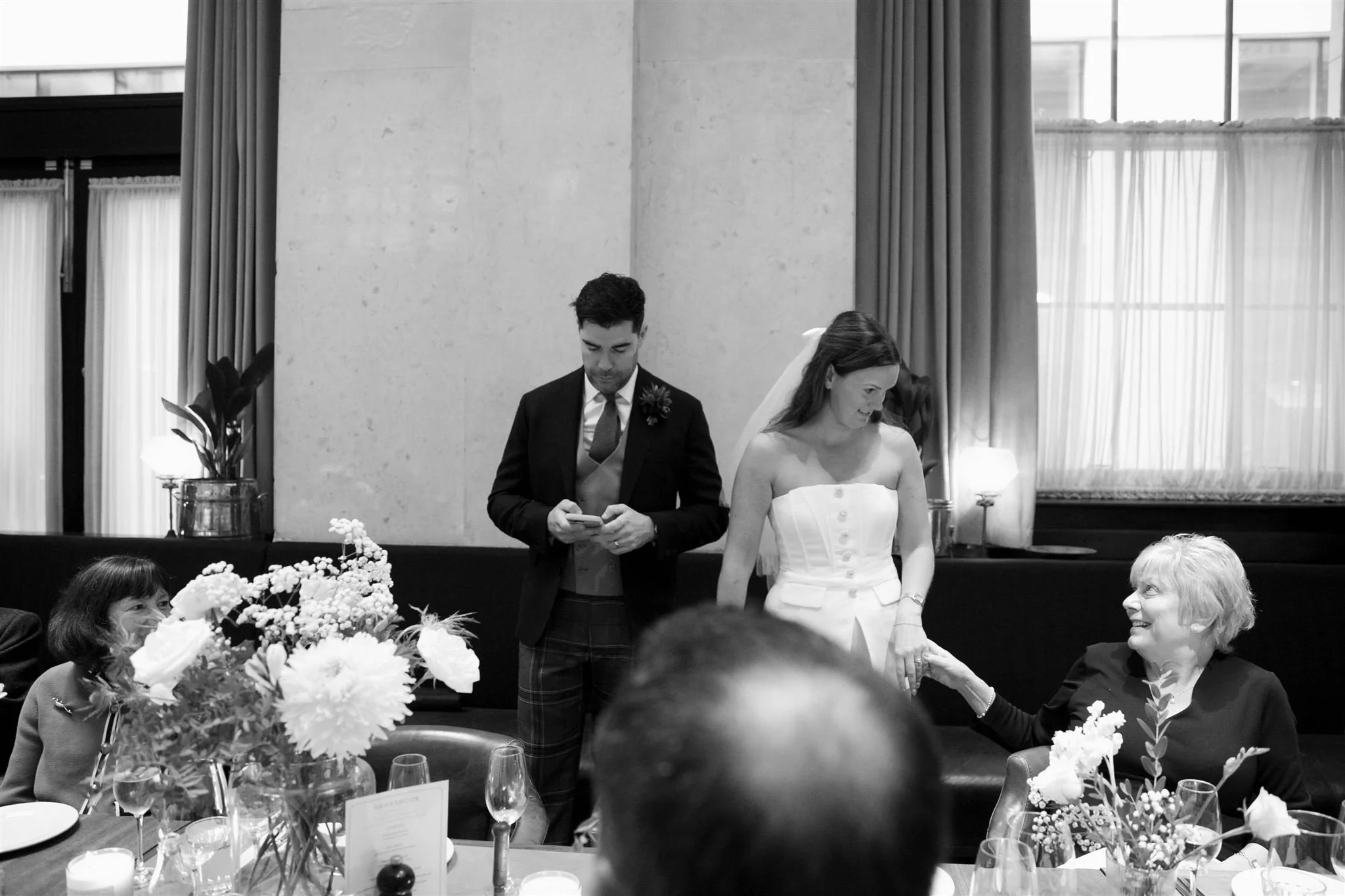 A Hawksmoor Edinburgh Wedding day in Edinburgh, Scotland.