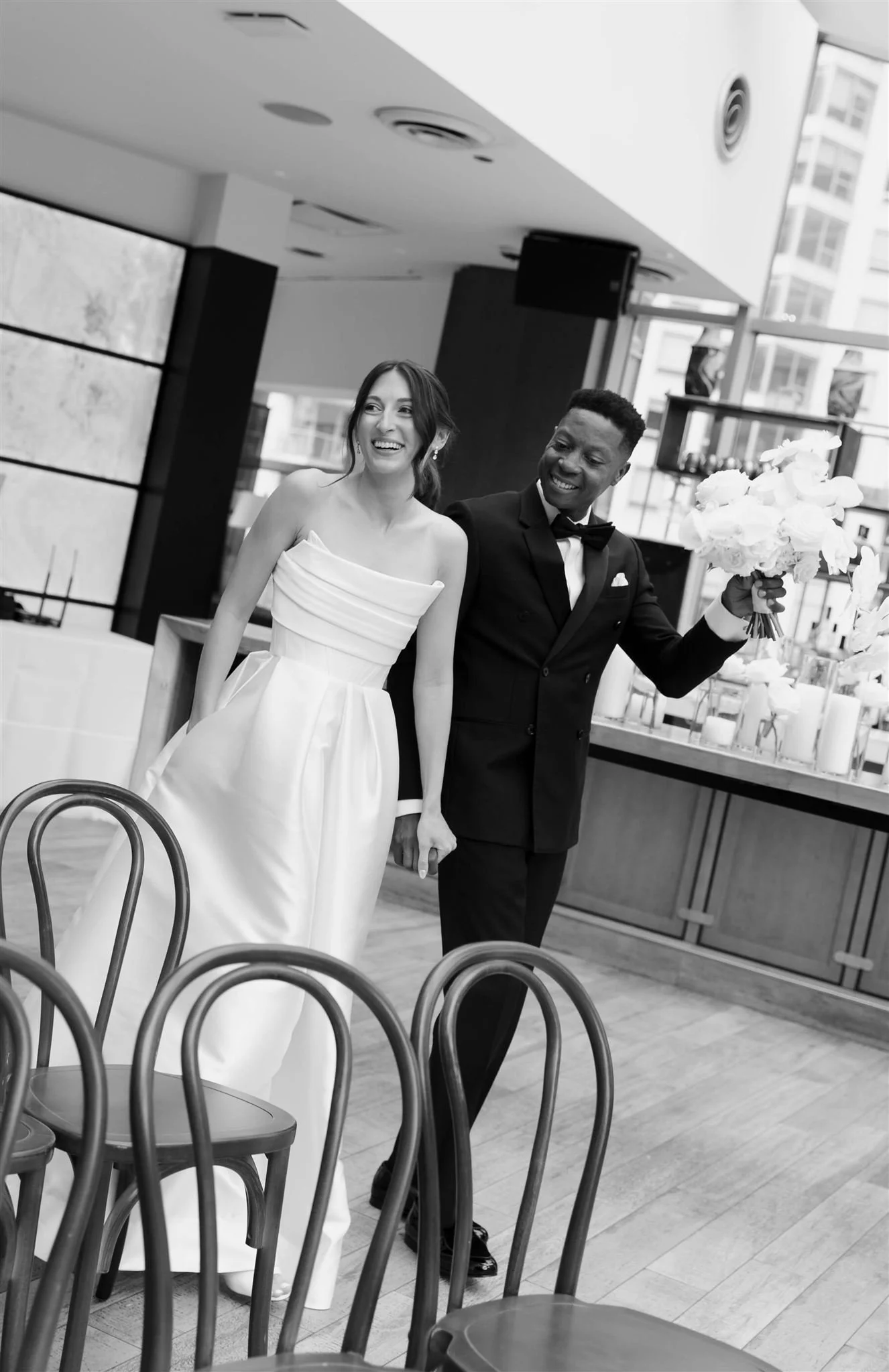 A wedding day at Gibson's Italia on the Chicago River in Downtown Chicago.