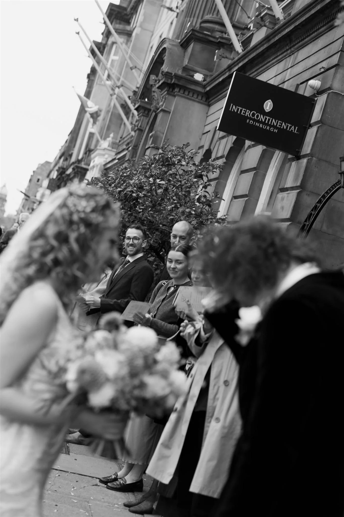 A wedding day at The InterContinental George Hotel in Edinburgh, Scotland.