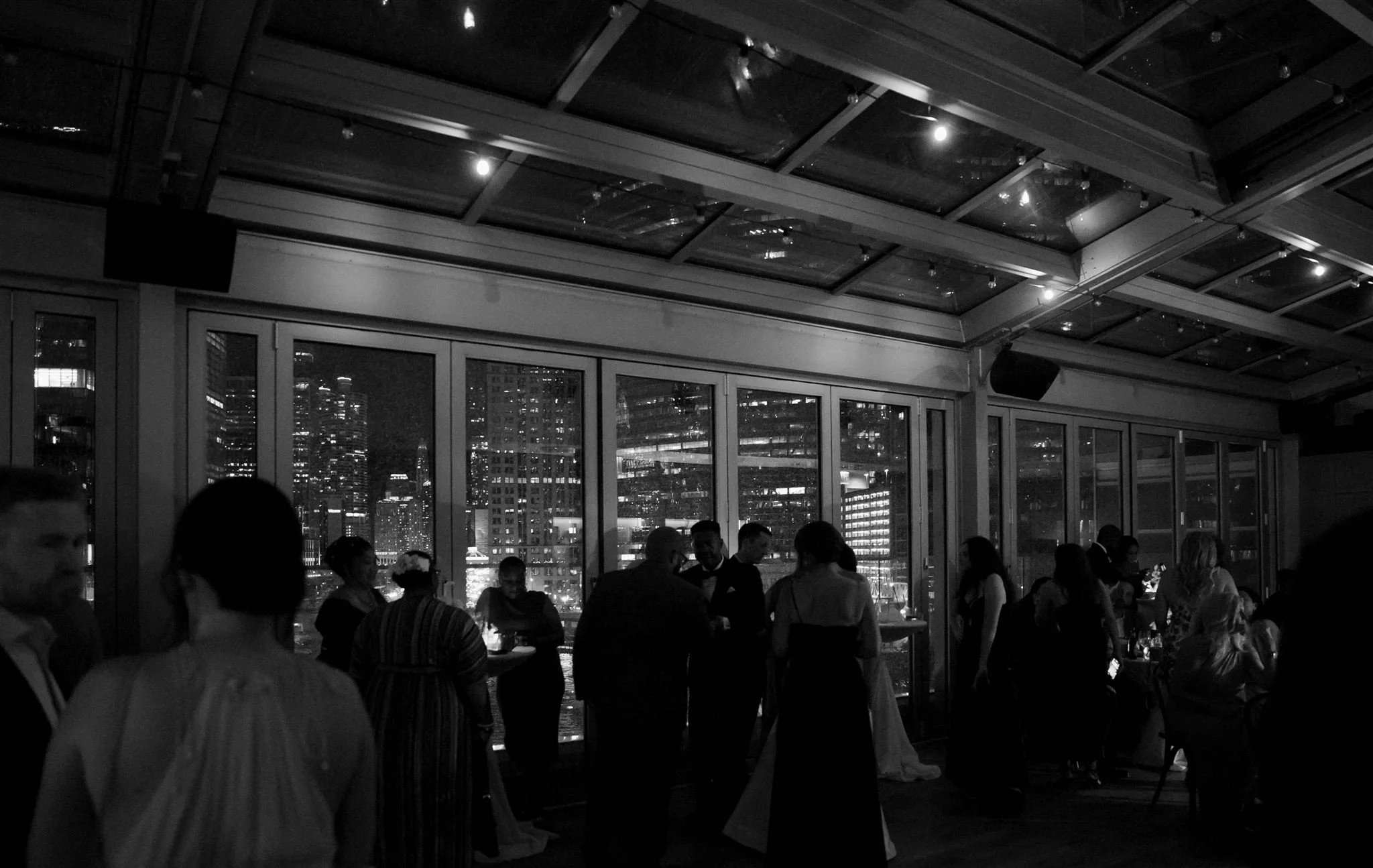 Rooftop wedding at Gibson’s Italia overlooking downtown Chicago.