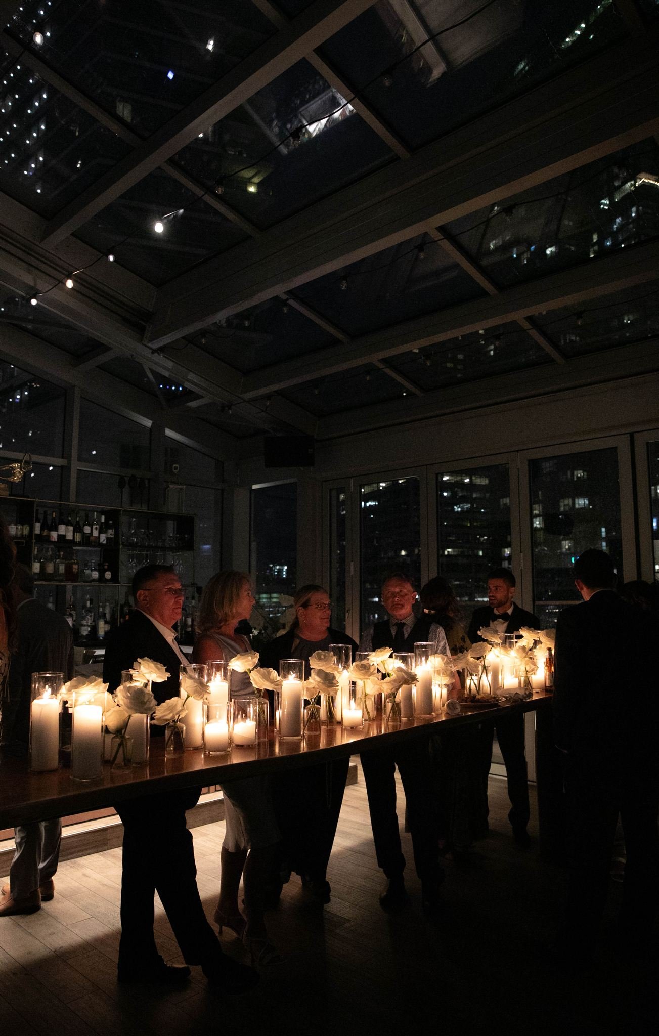 Rooftop wedding at Gibson’s Italia overlooking downtown Chicago.