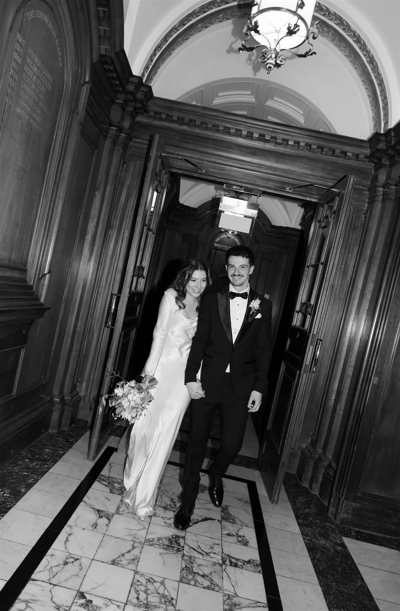 Couple at Edinburgh City Chambers wedding captured in a relaxed documentary style by an Edinburgh Wedding Photographer.