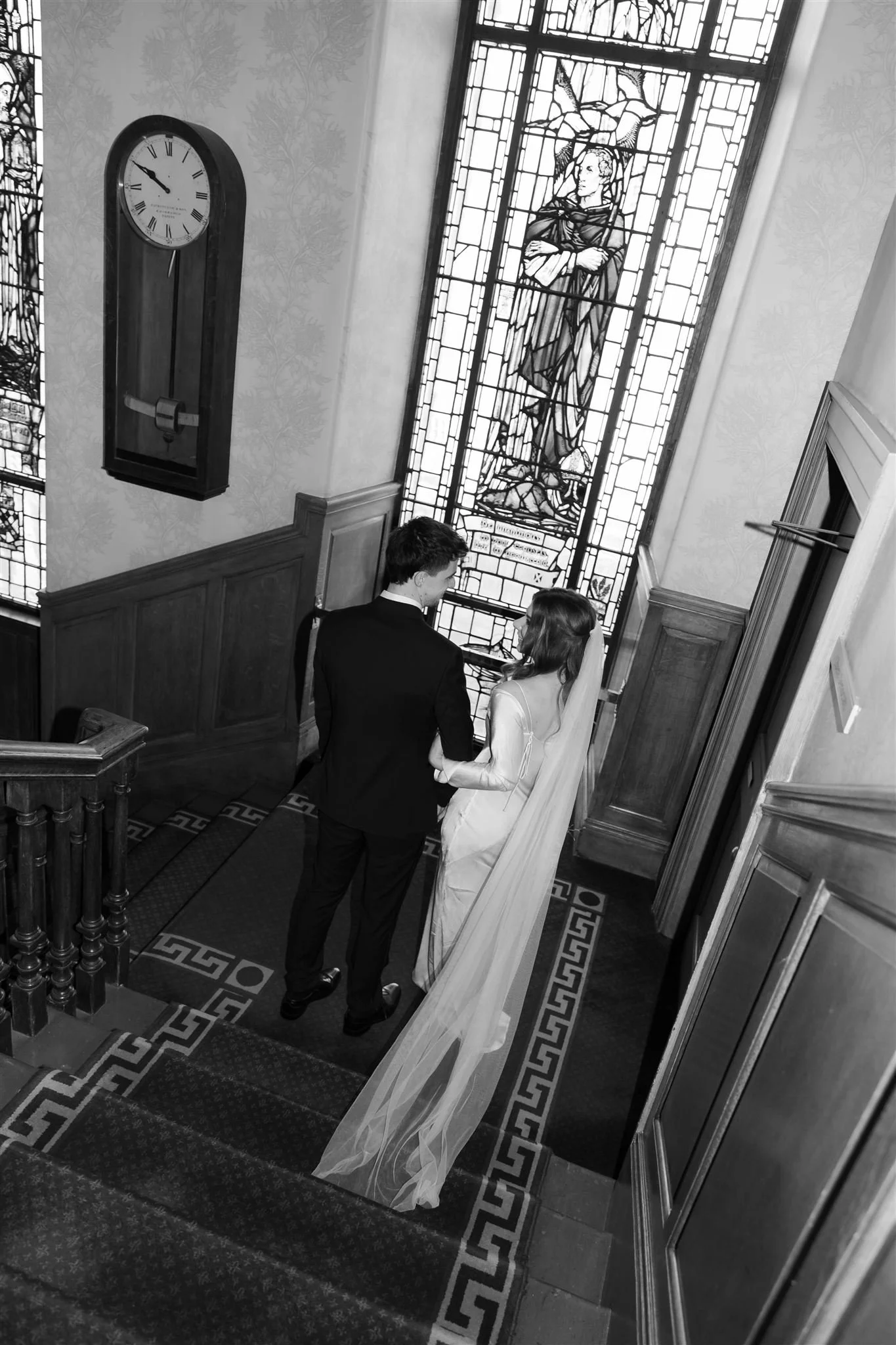 Bride and Groom at Edinburgh City Chambers wedding captured in a relaxed documentary style by an Edinburgh Wedding Photographer.