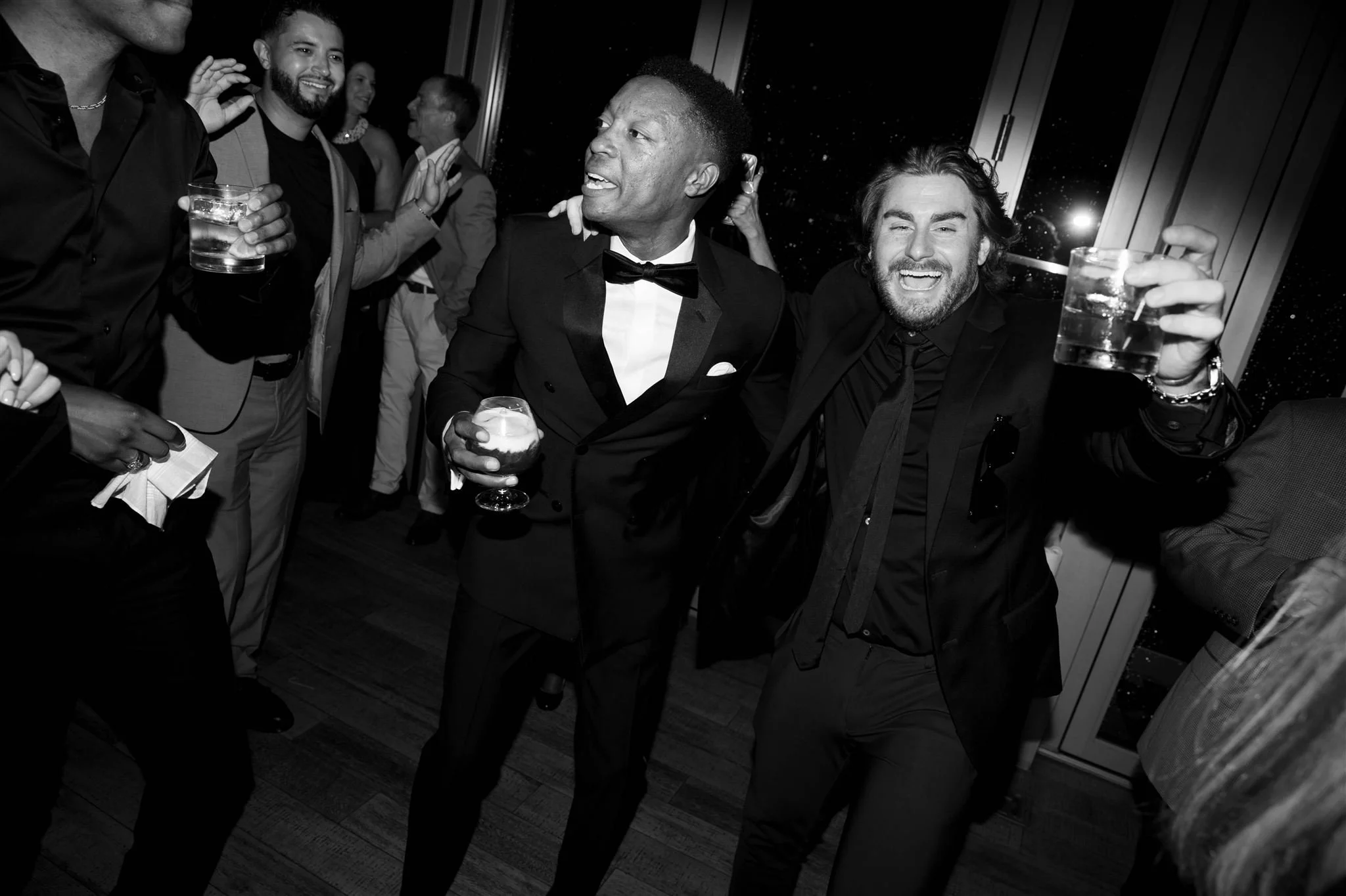 Dancing at a wedding at Gibson’s Italia overlooking downtown Chicago.