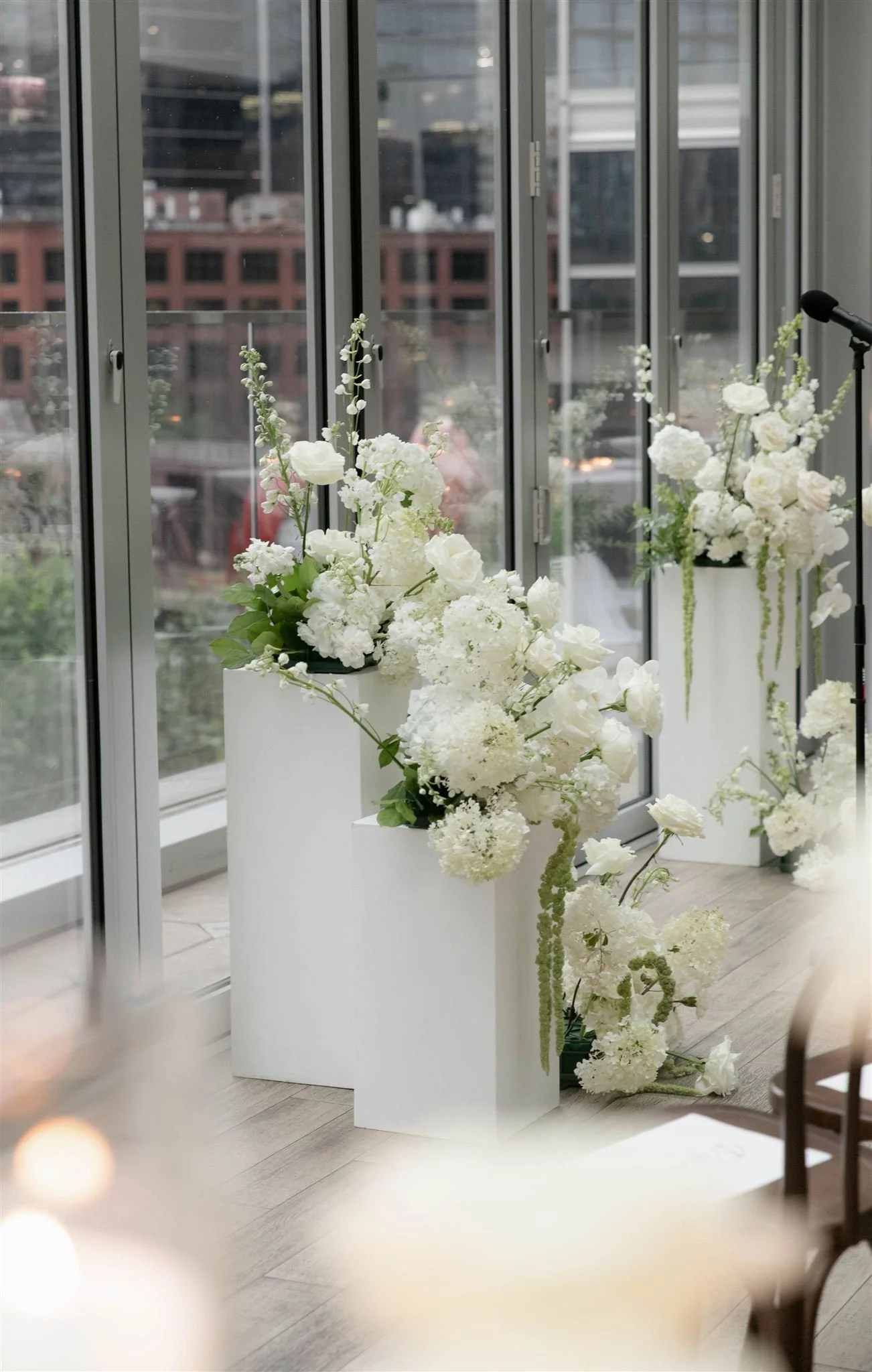 A wedding ceremony at Gibson's Italia on the Chicago River in Downtown Chicago.