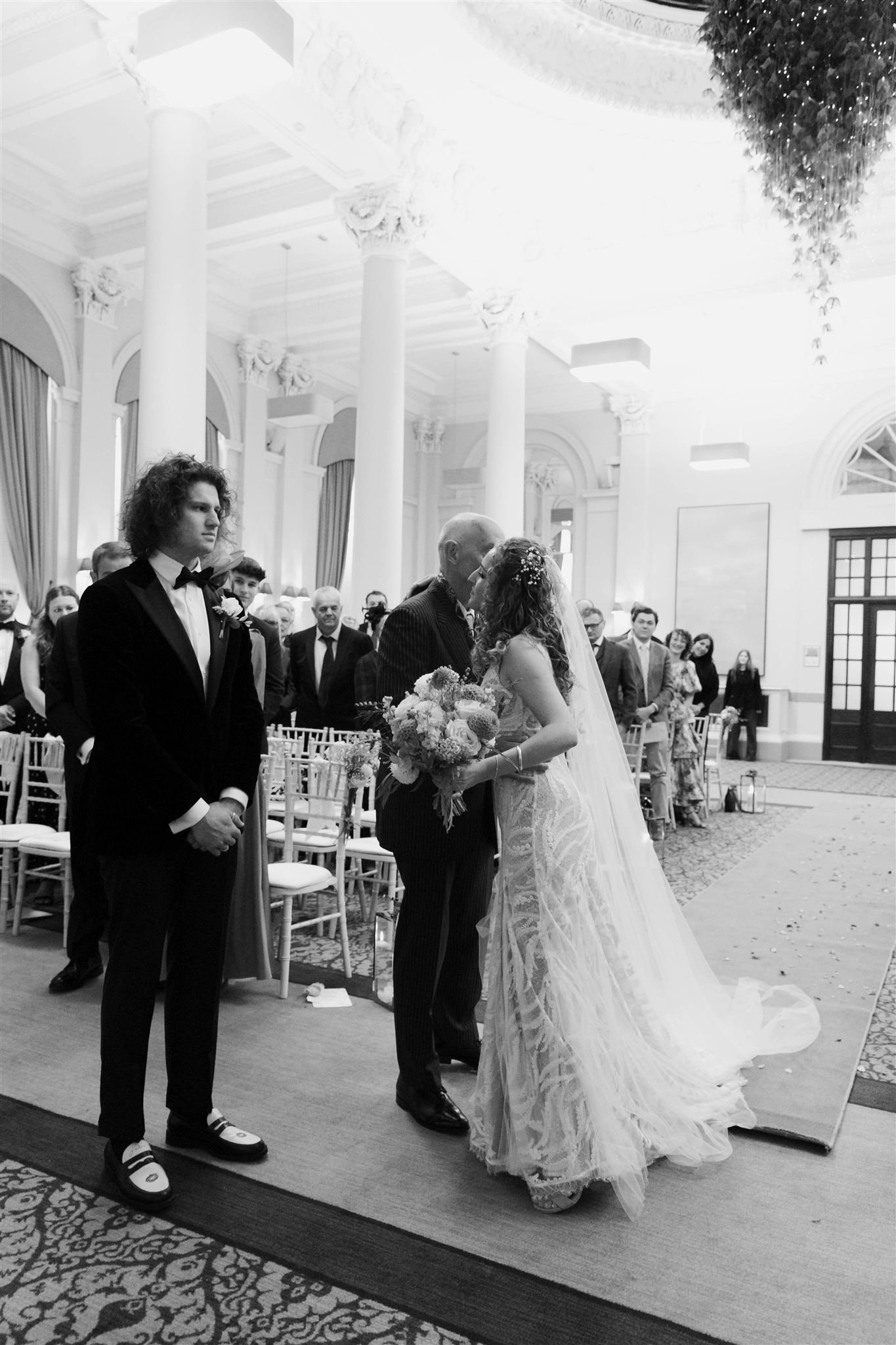 A wedding day at The InterContinental George Hotel in Edinburgh, Scotland.