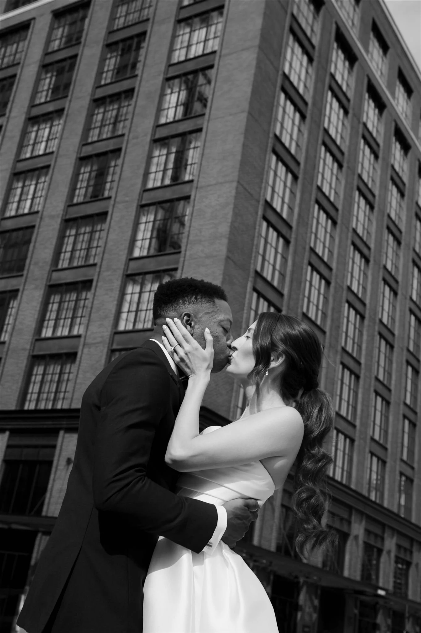 Wedding Portraits at Nobu Hotel on a wedding day in Chicago.