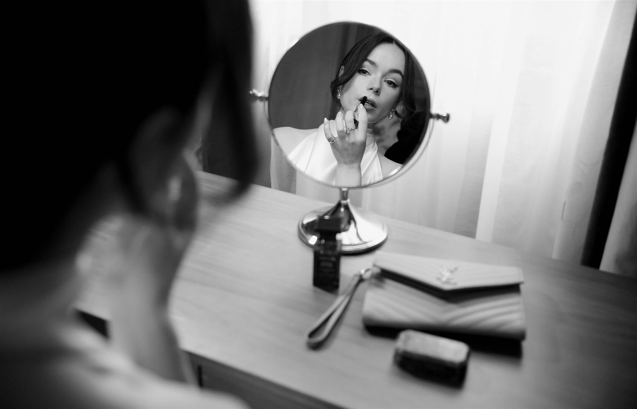 Bride on a wedding day at The Edinburgh Grand Hotel in Edinburgh, Scotland.