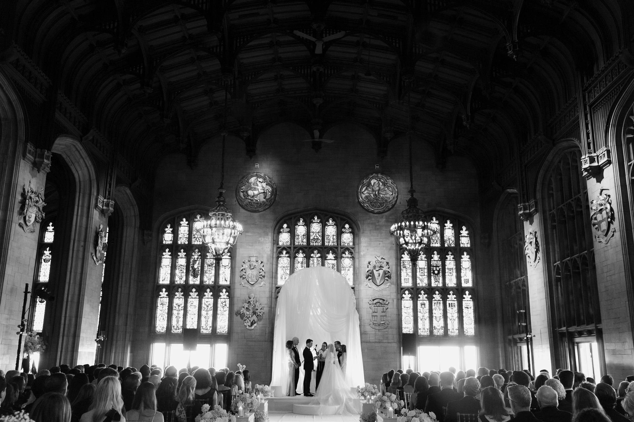 A wedding ceremony at The University Club of Chicago.