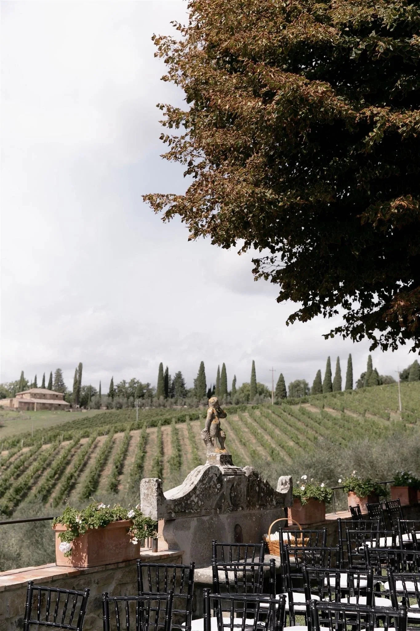 A wedding day at Dievole Wine Resort in the Chianti region of Tuscany, Italy.