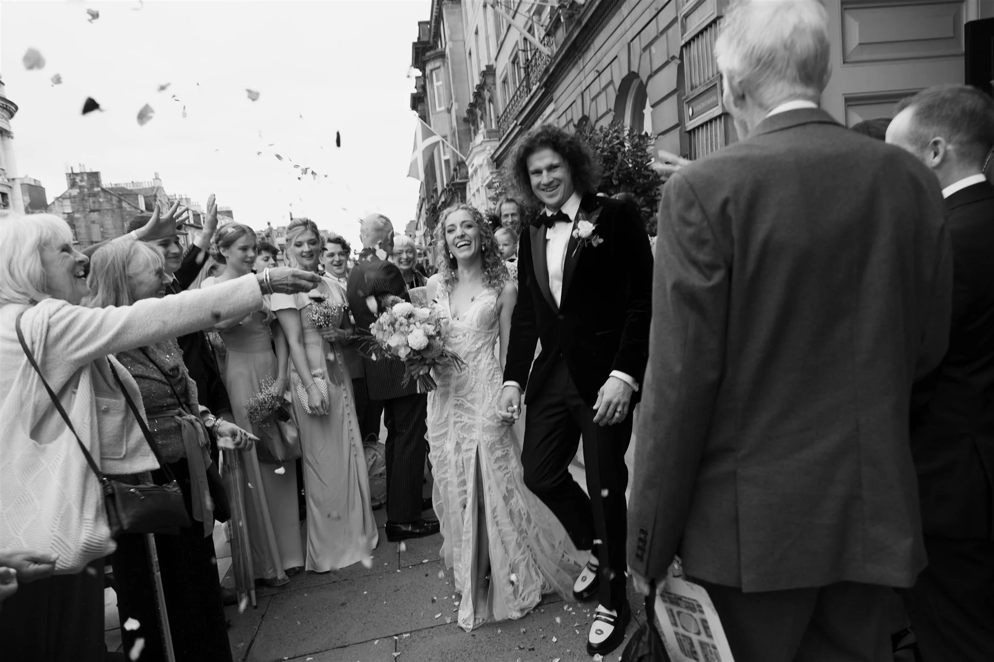 A wedding day at The InterContinental George Hotel in Edinburgh, Scotland.