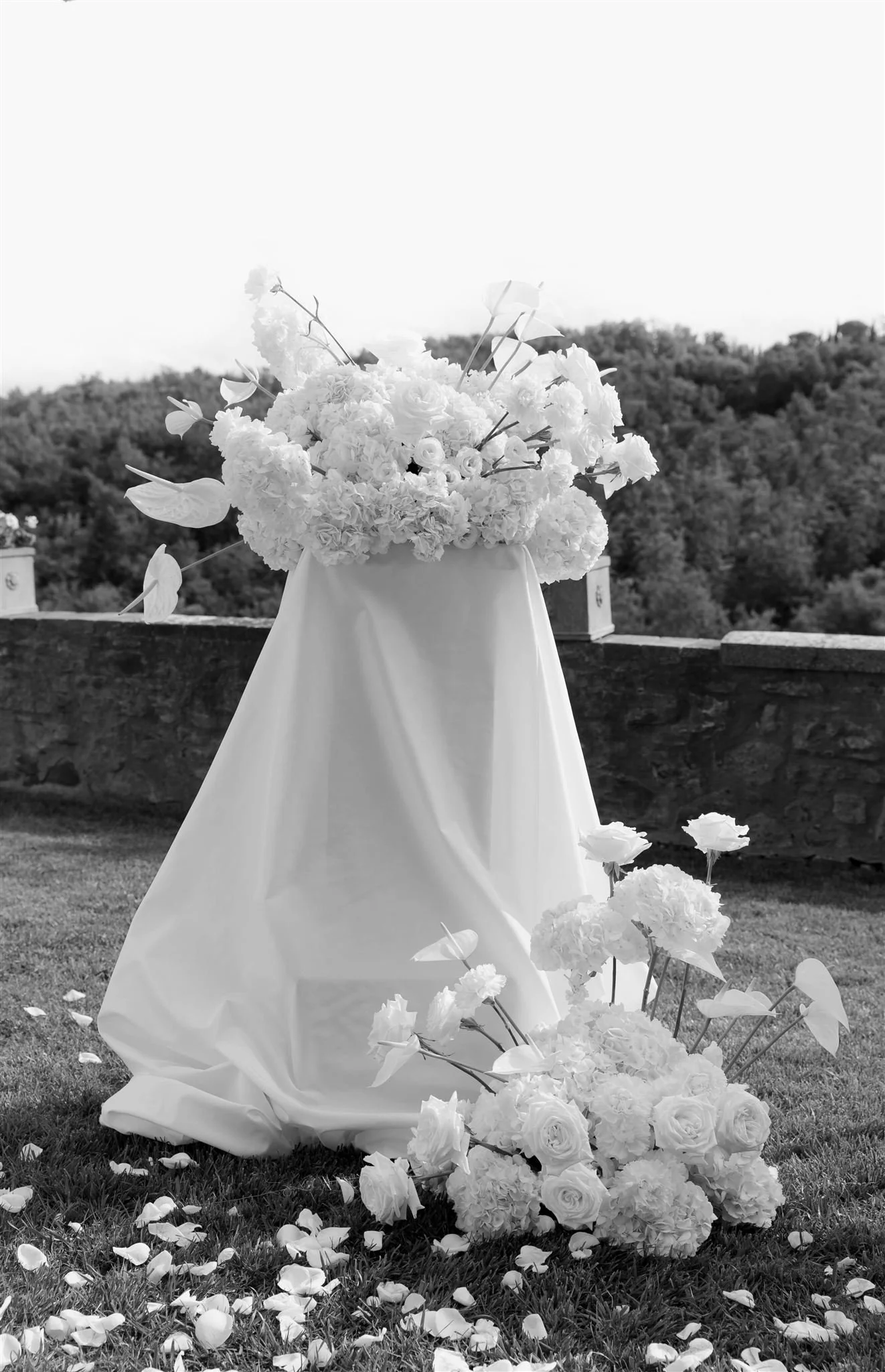 A wedding day at Dievole Wine Resort in the Chianti region of Tuscany, Italy.