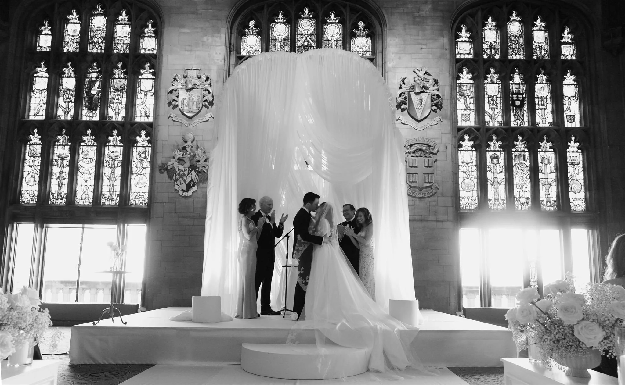 A wedding ceremony at The University Club of Chicago.