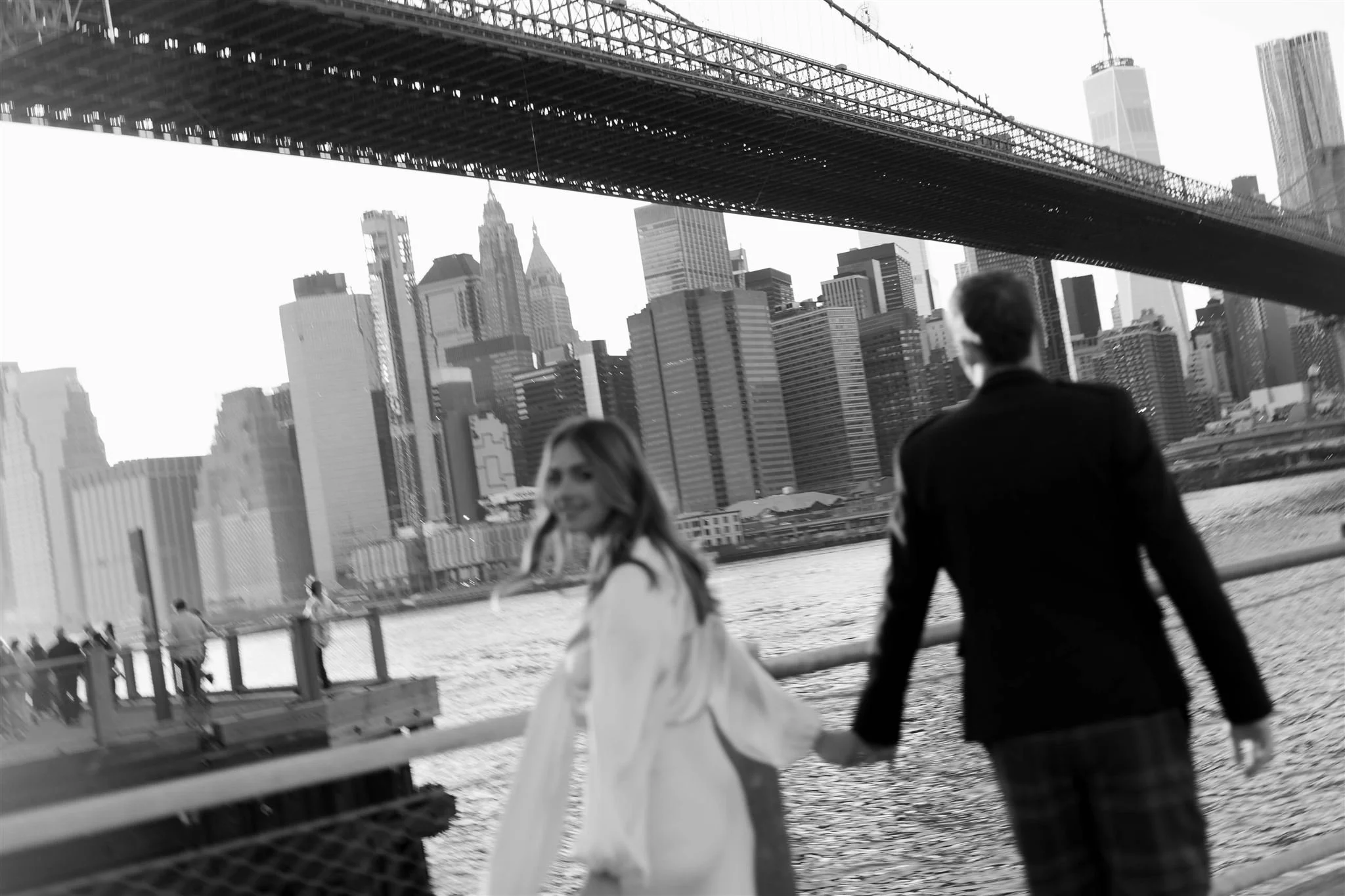 A NYC Elopement at Brooklyn Bridge Park, photographed by a NYC Elopement Photographer.