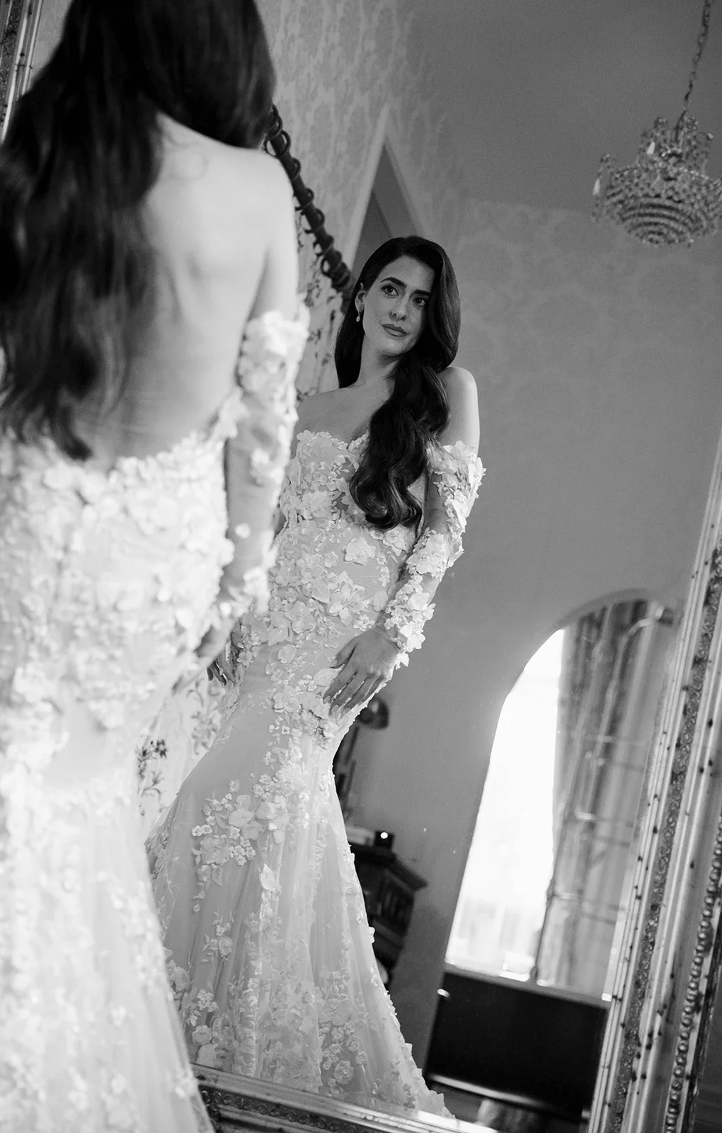 A luxury castle bride on a wedding day at Drumtochty Castle in Scotland.