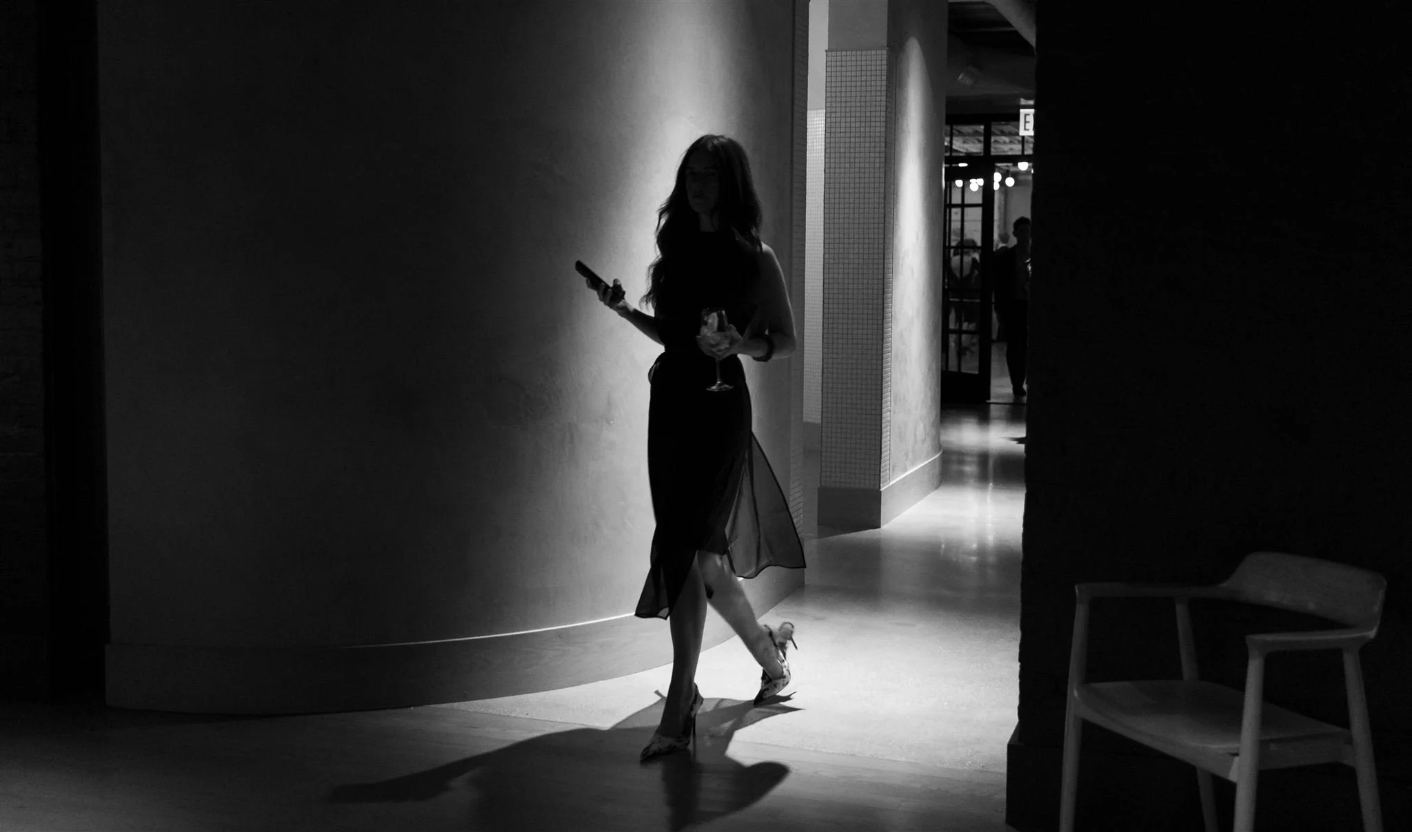 Guests dining during an intimate Maxwells Trading Chicago wedding rehearsal dinner.