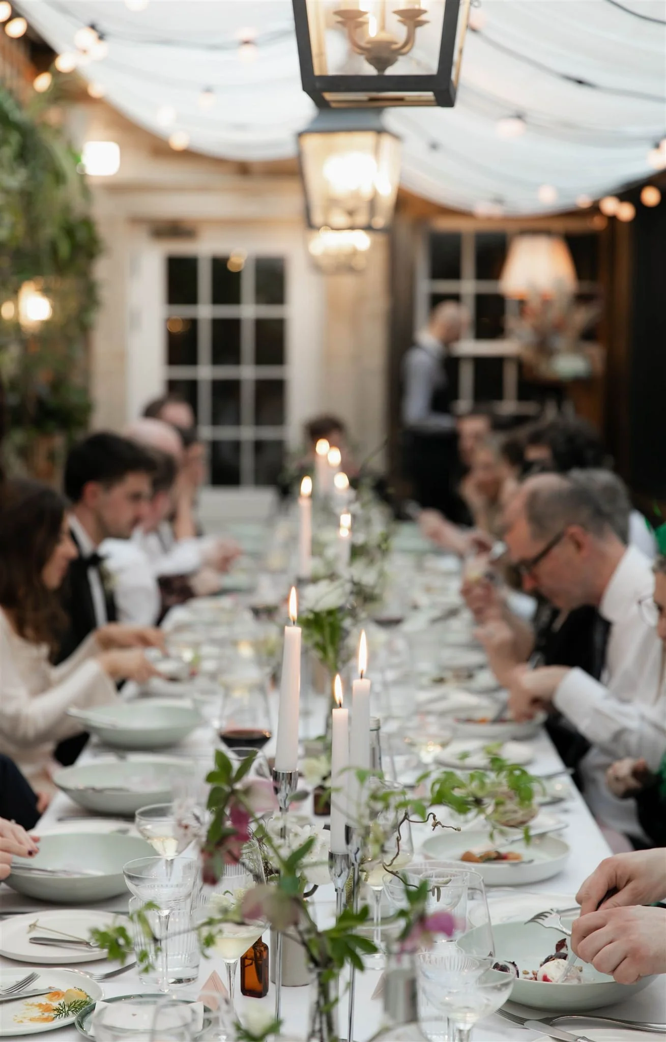 Gleneagles Townhouse wedding reception dinner in Edinburgh after an intimate City Chambers ceremony in Edinburgh, Scotland.