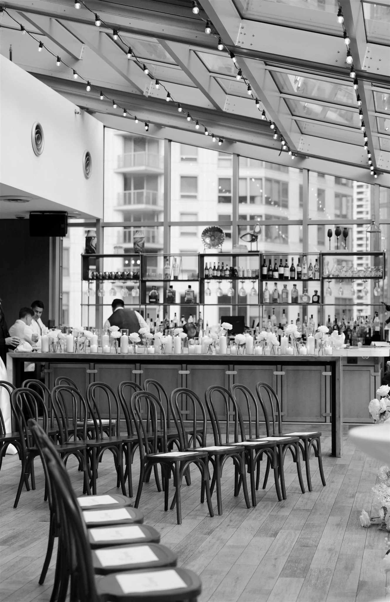 A wedding day at Gibson's Italia on the Chicago River in Downtown Chicago.
