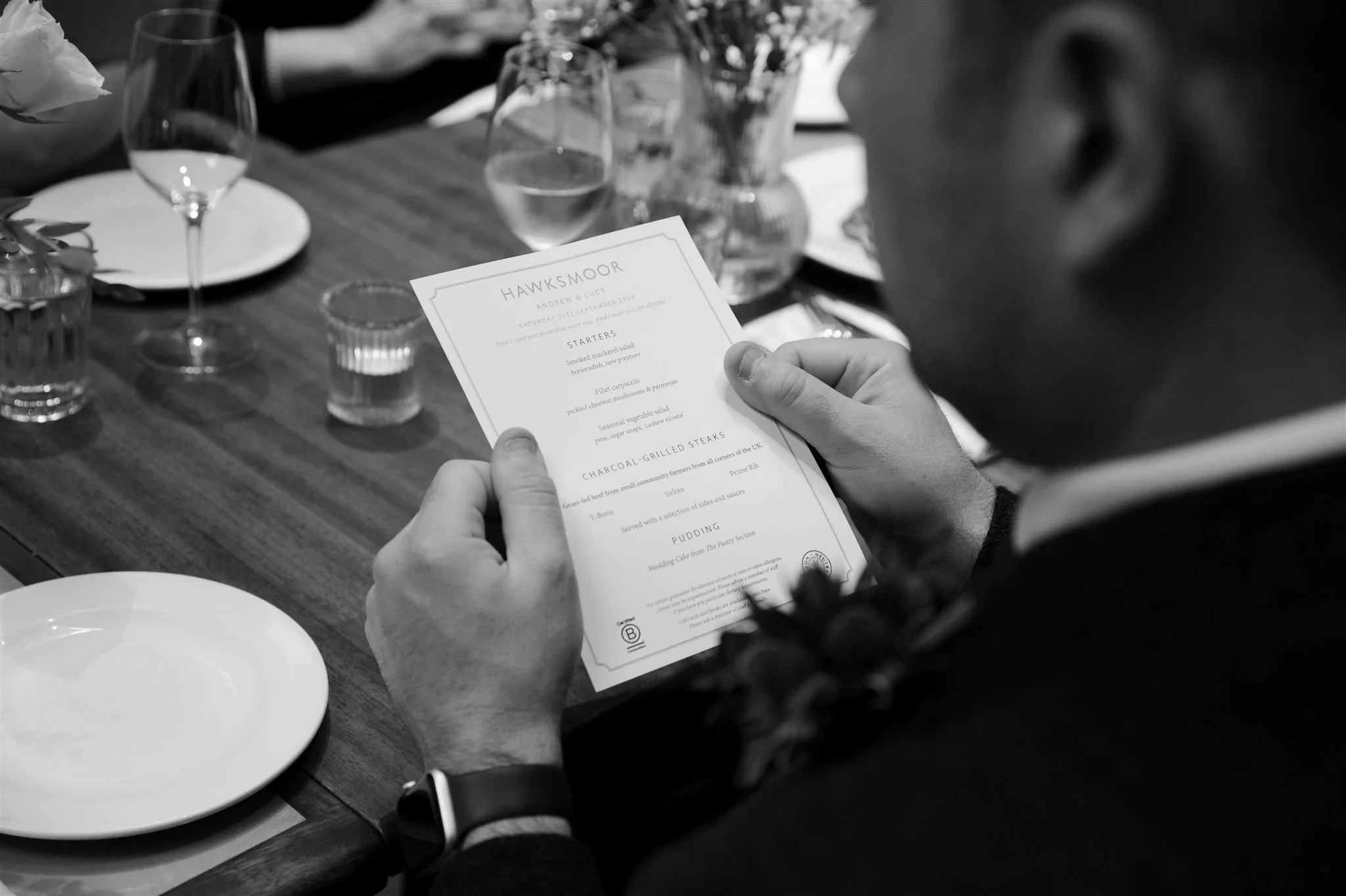 A Hawksmoor Edinburgh Wedding day in Edinburgh, Scotland.