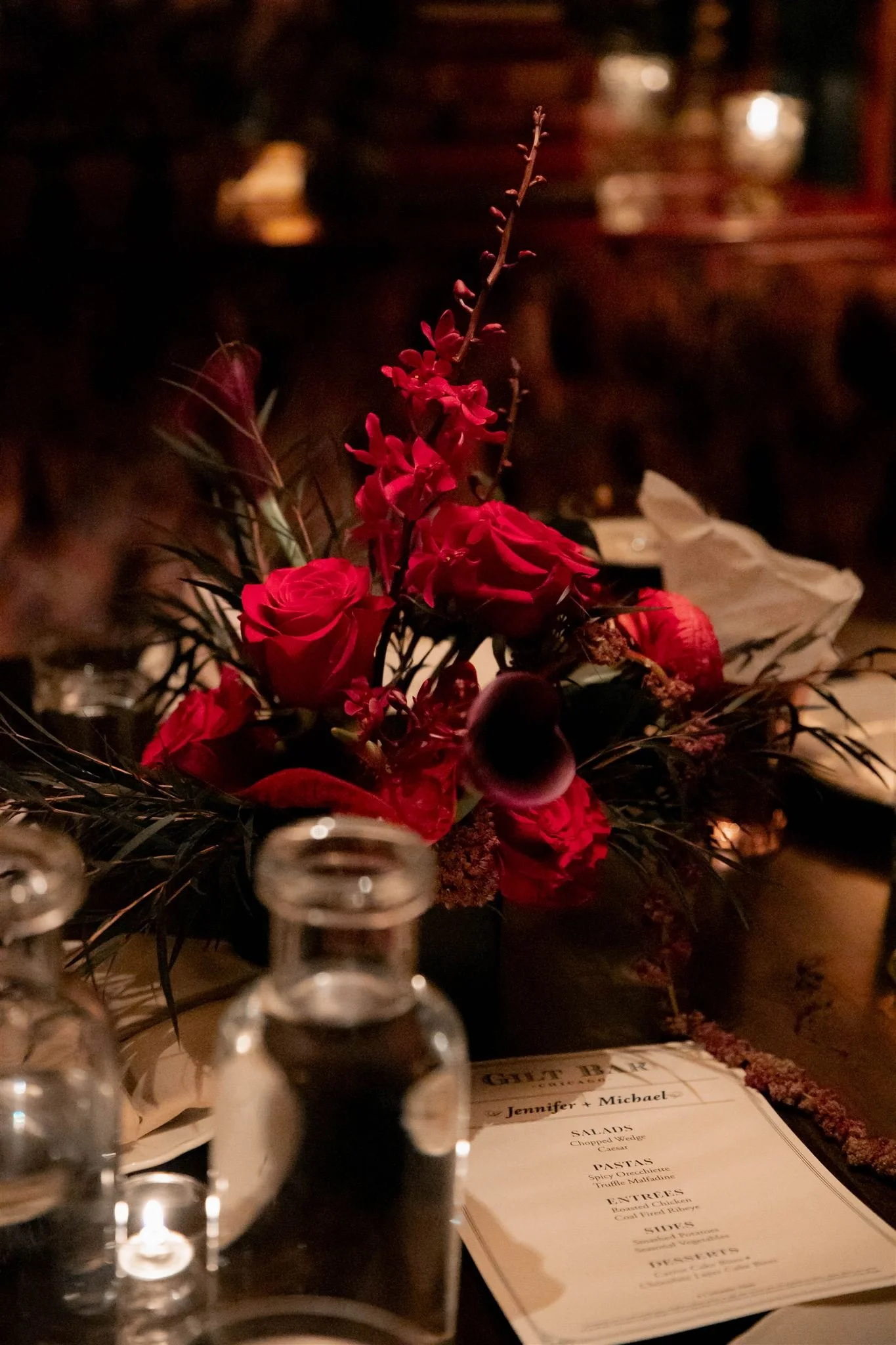 Gilt Bar Wedding in the Library speakeasy in Chicago.
