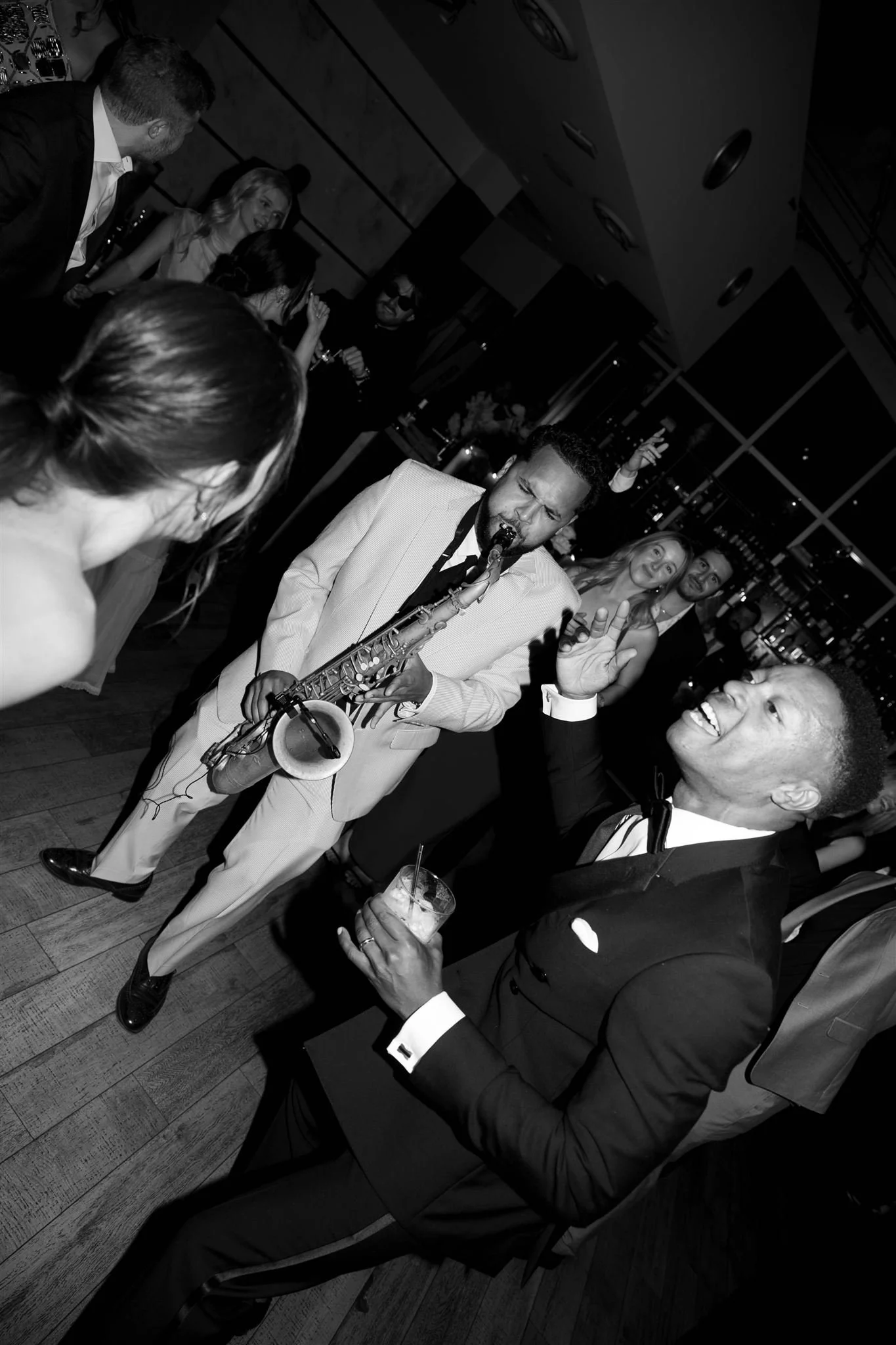 Dancing at a wedding at Gibson’s Italia overlooking downtown Chicago.