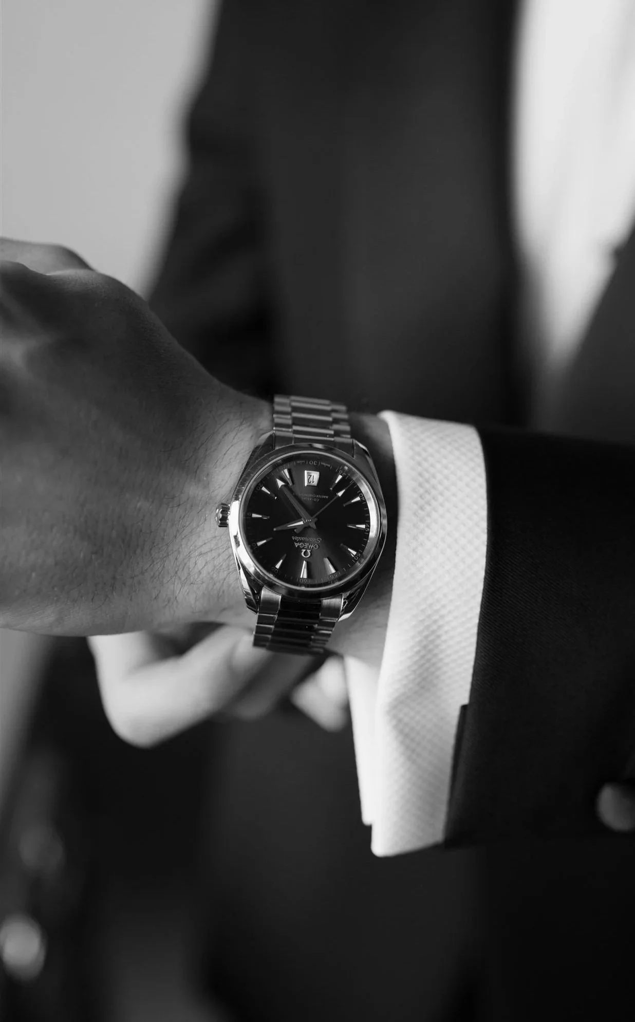 Omega Watch on a wedding day at The University Club of Chicago.