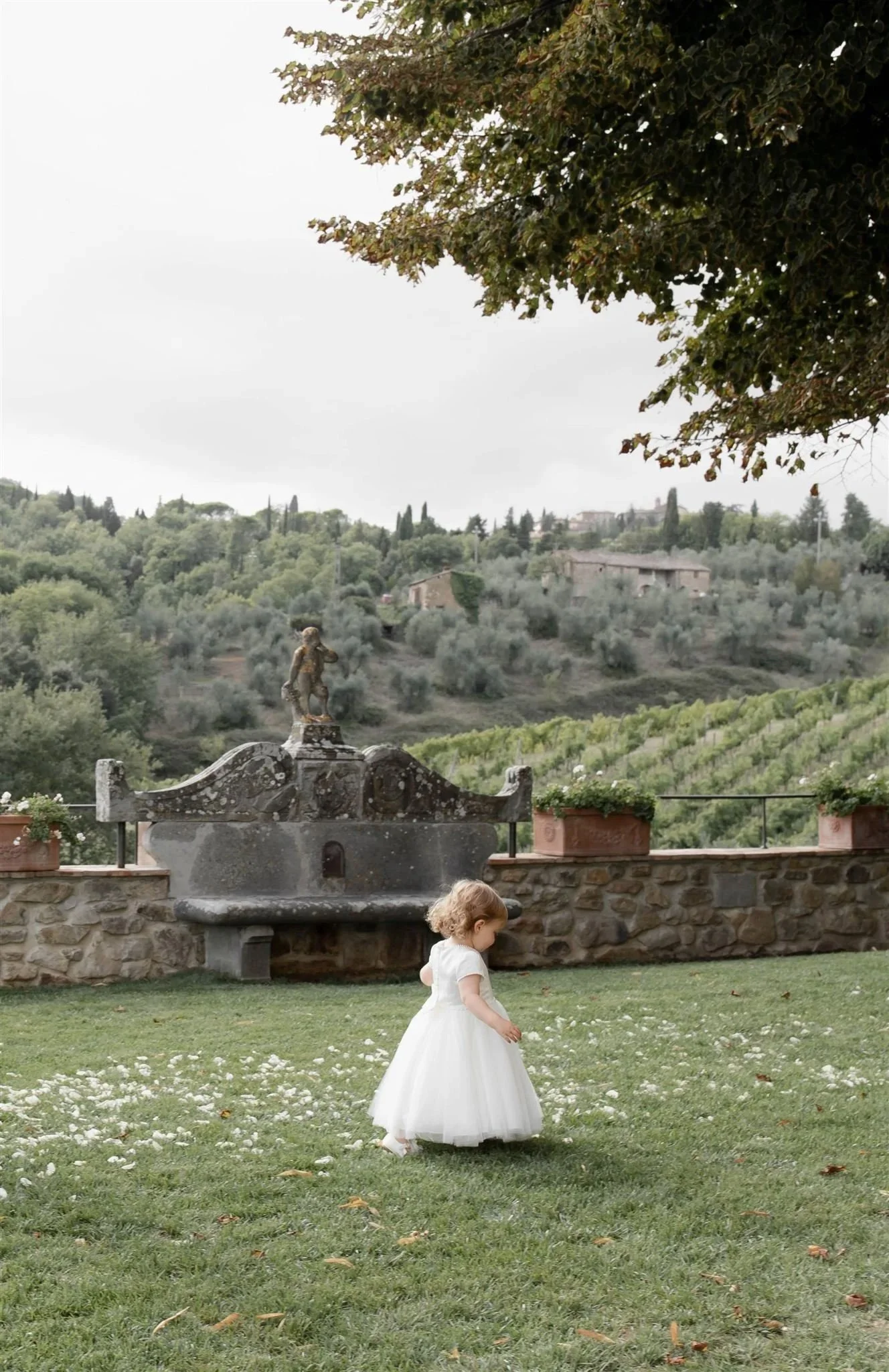 A wedding day at Dievole Wine Resort in the Chianti region of Tuscany, Italy.