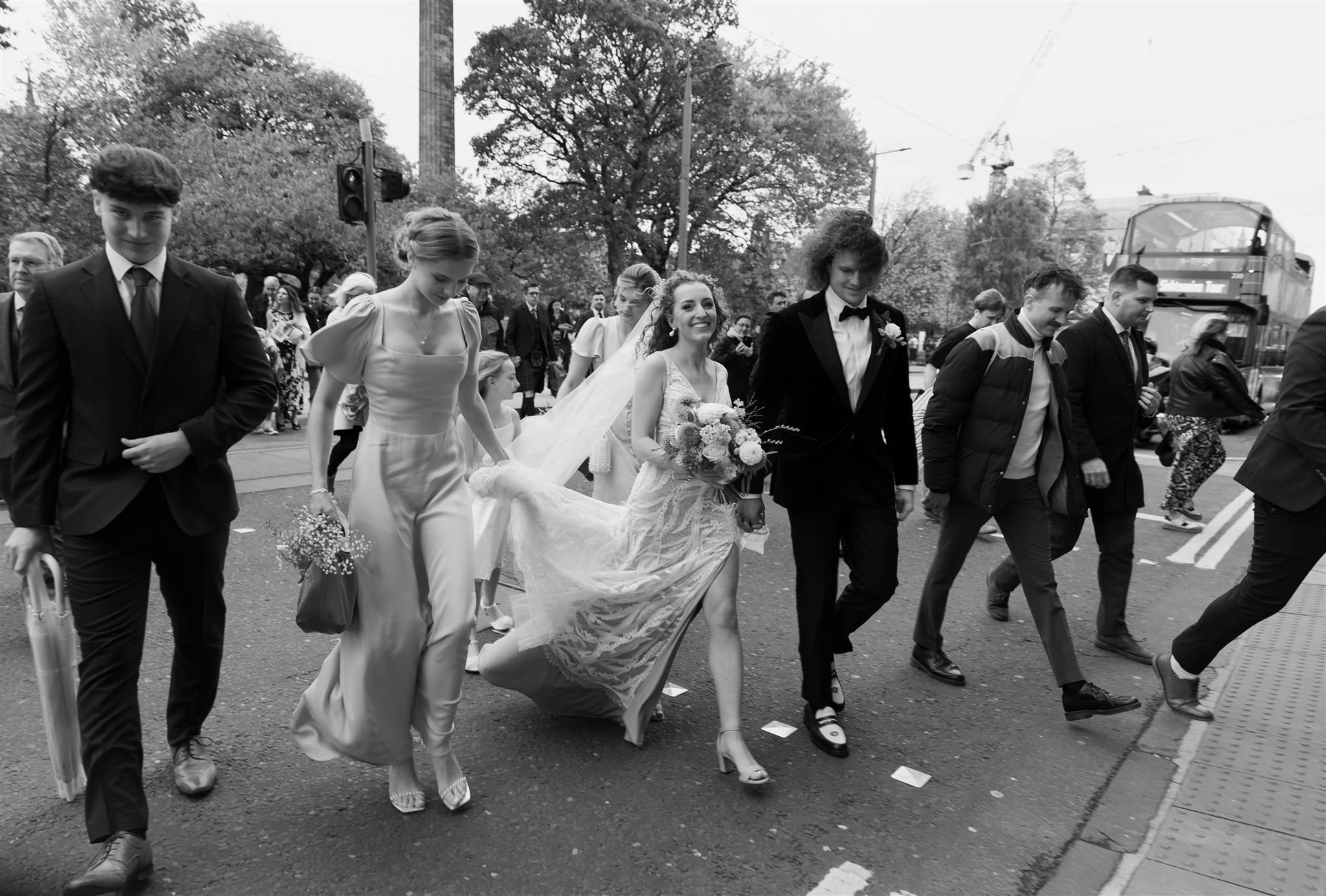 A wedding day at The InterContinental George Hotel in Edinburgh, Scotland.