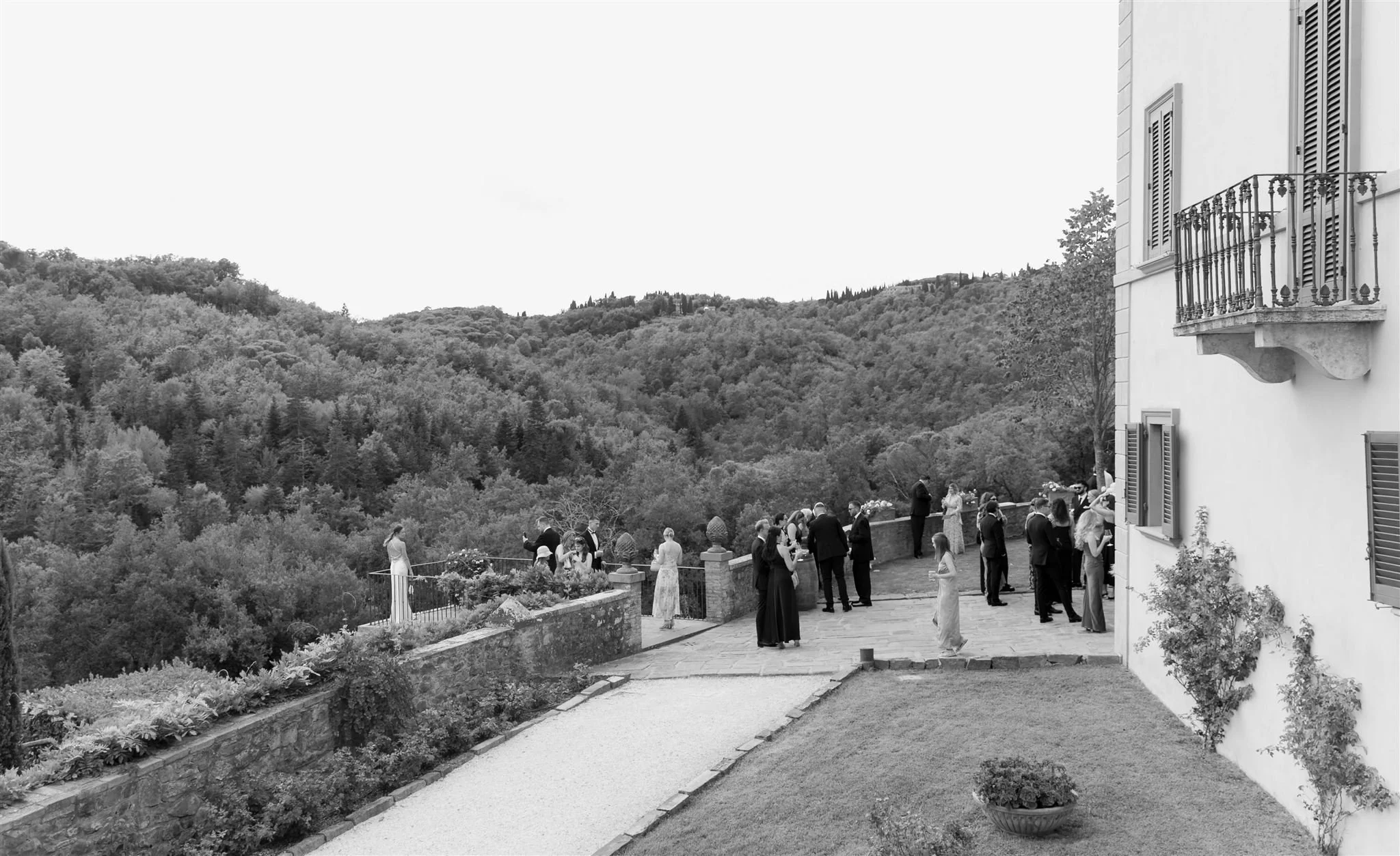 A wedding day at Dievole Wine Resort in the Chianti region of Tuscany, Italy.