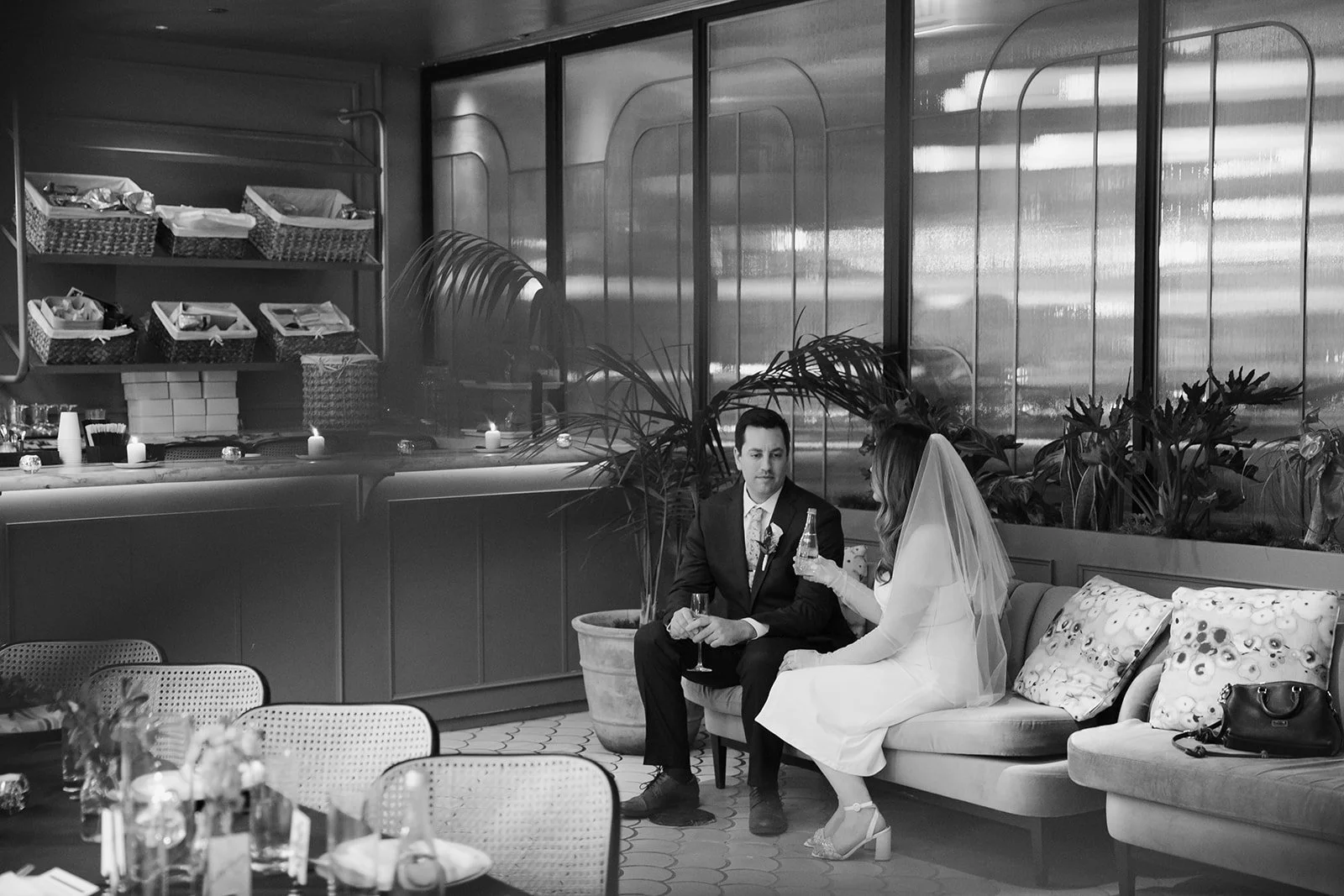 A wedding day at Venteux Chicago inside the Pendry Hotel.