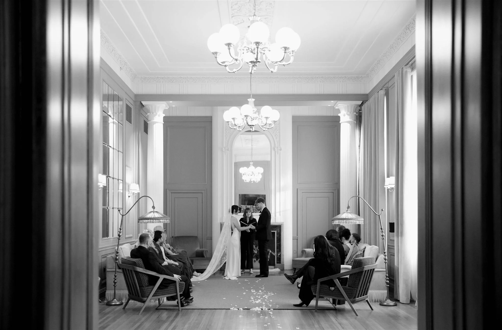 A wedding day at the Edinburgh Grand Hotel in Edinburgh, Scotland.