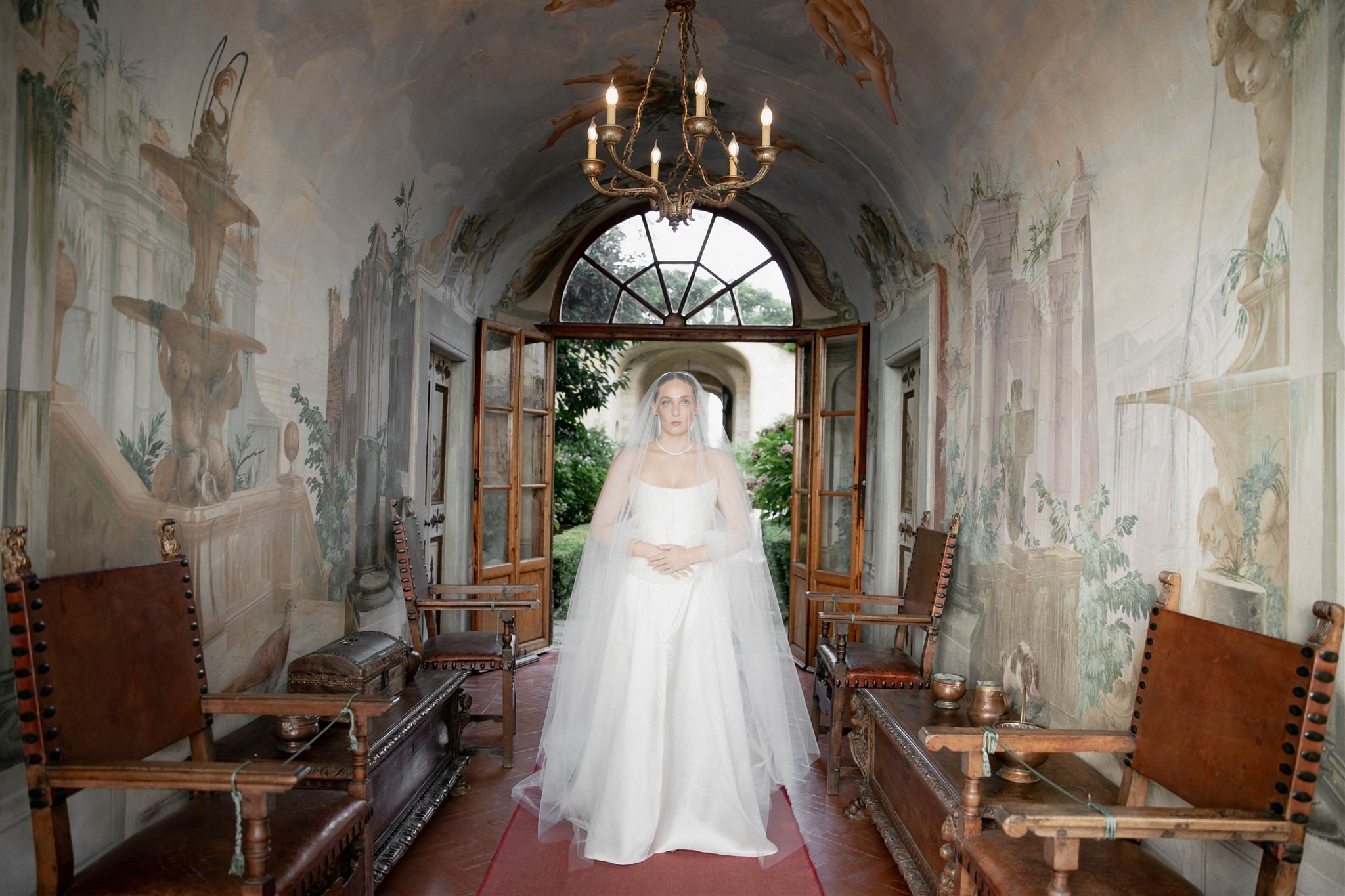 A wedding day at Villa Medicea Di Lilliano in Tuscany, Italy.