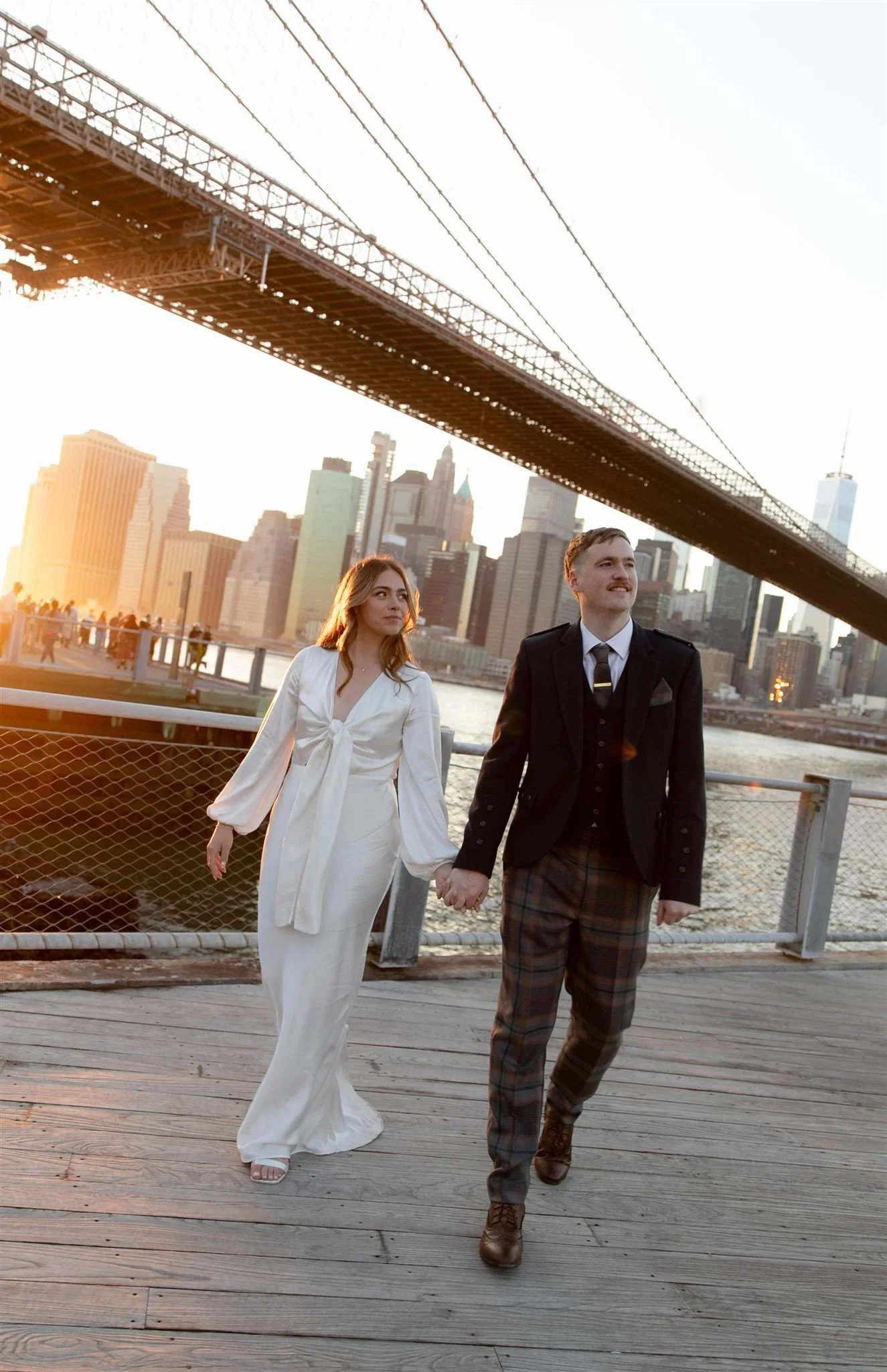 A NYC Elopement at Brooklyn Bridge Park, photographed by a NYC Elopement Photographer.