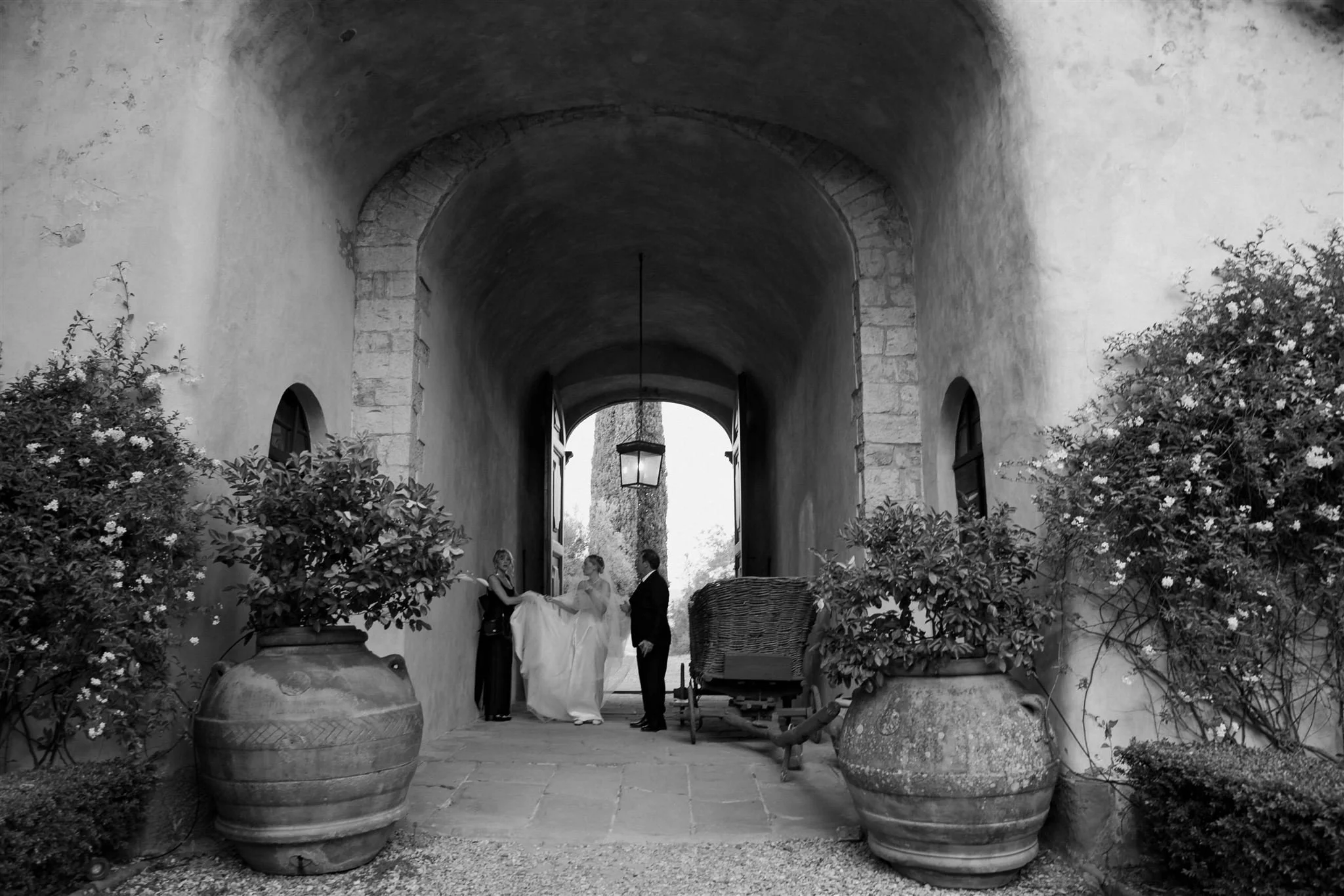 A wedding day at Villa Medicea Di Lilliano in Tuscany, Italy.