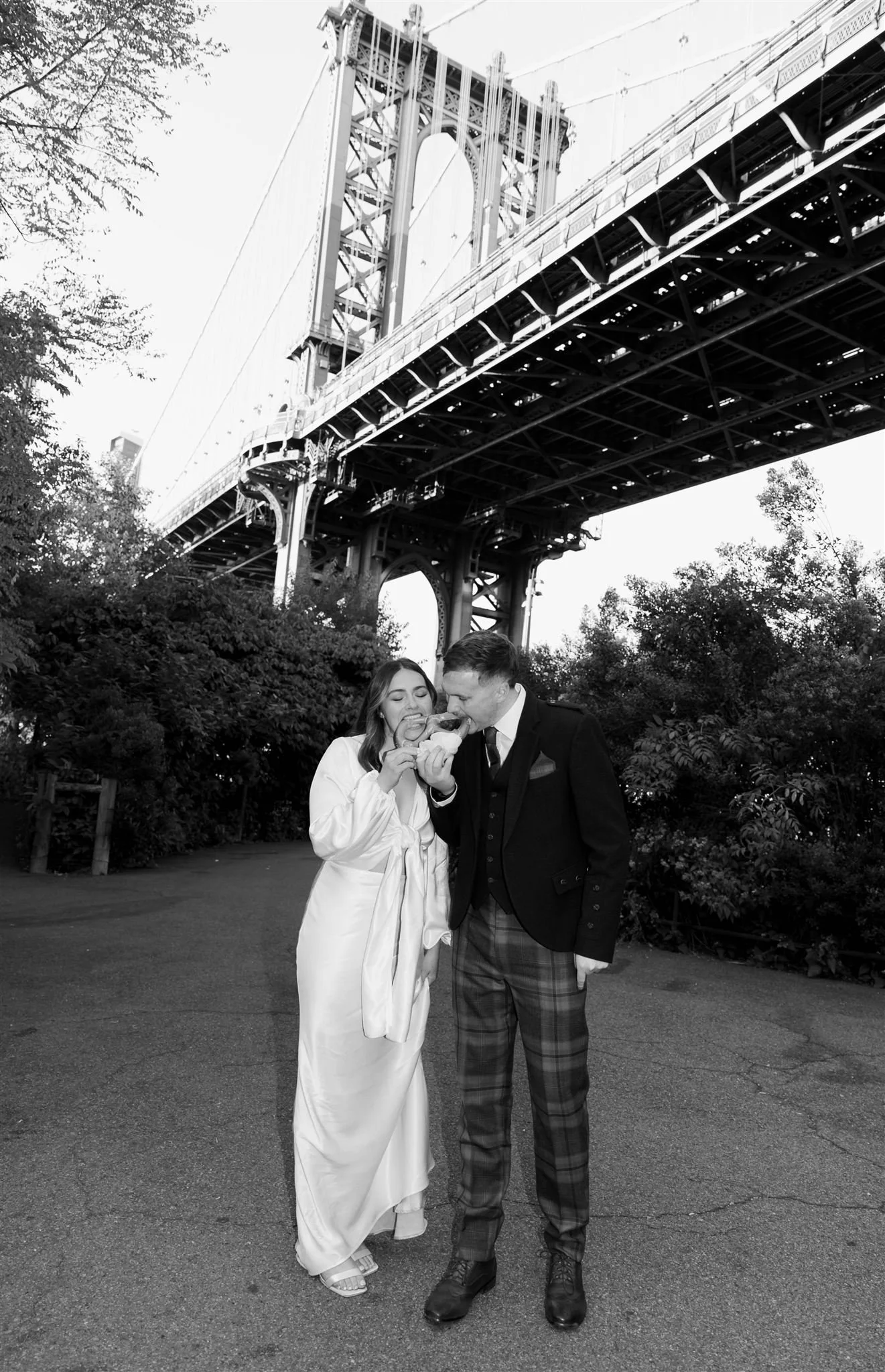 A NYC Elopement at Brooklyn Bridge Park, photographed by a NYC Elopement Photographer.