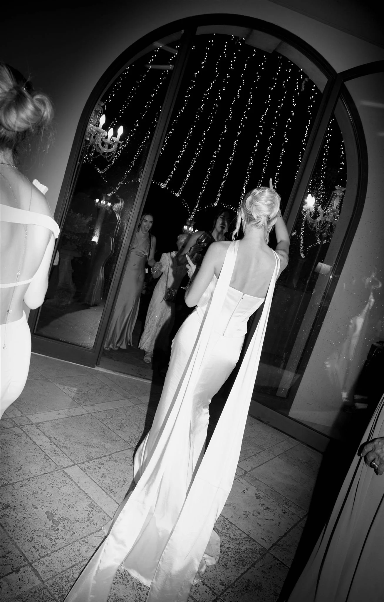 A wedding party at Tenuta Corbinaia Villa in Tuscany, Italy.