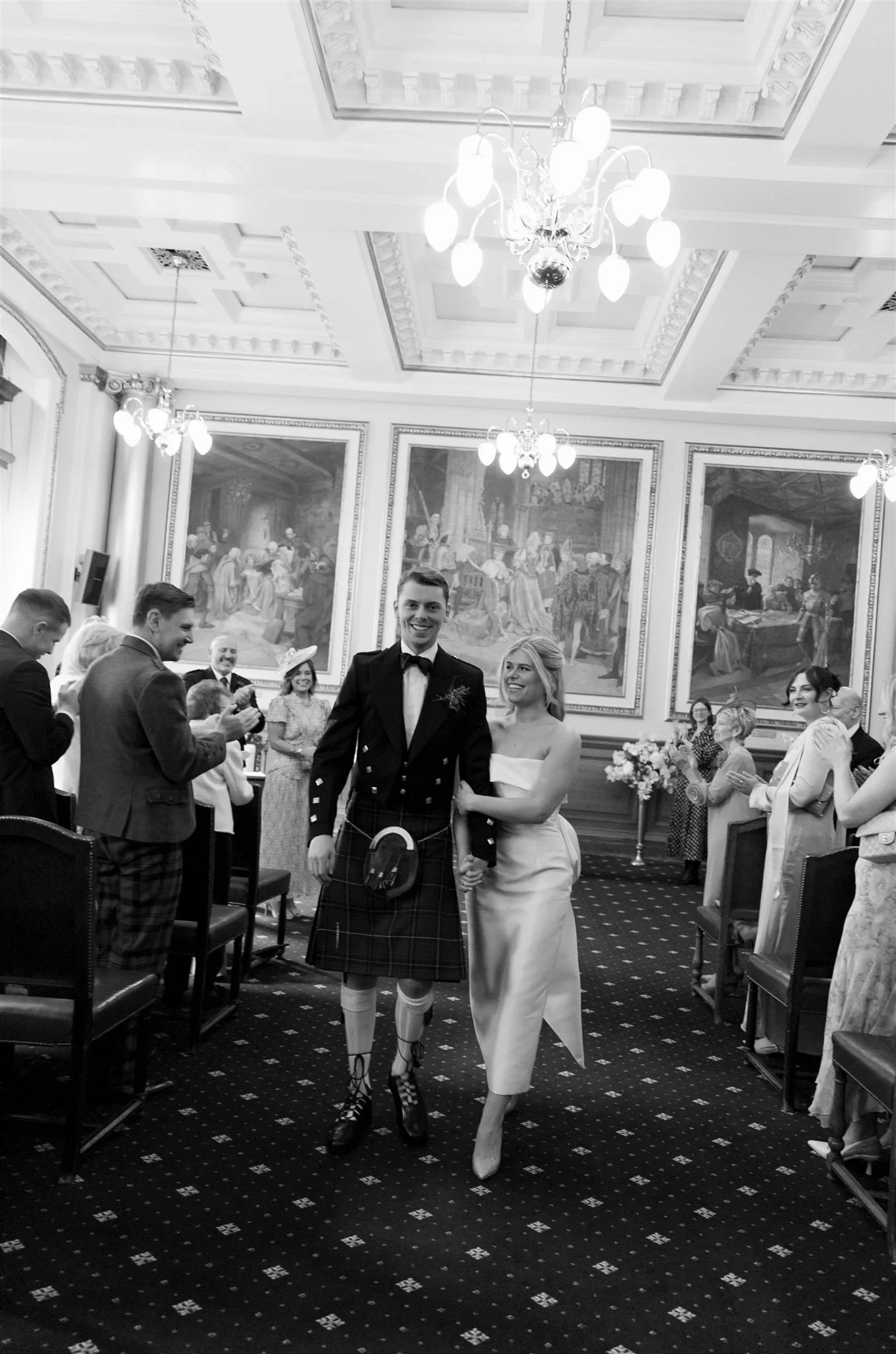 Edinburgh, Scotland Wedding Photographer photographing Edinburgh City Chambers Wedding Photography.