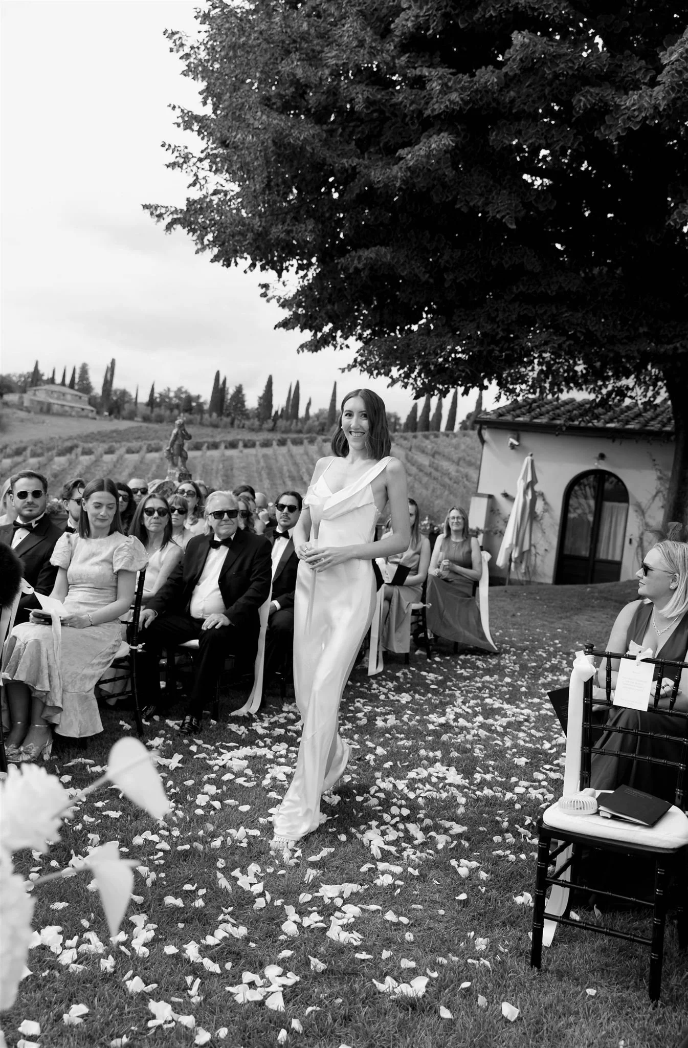 A wedding day at Dievole Wine Resort in the Chianti region of Tuscany, Italy.
