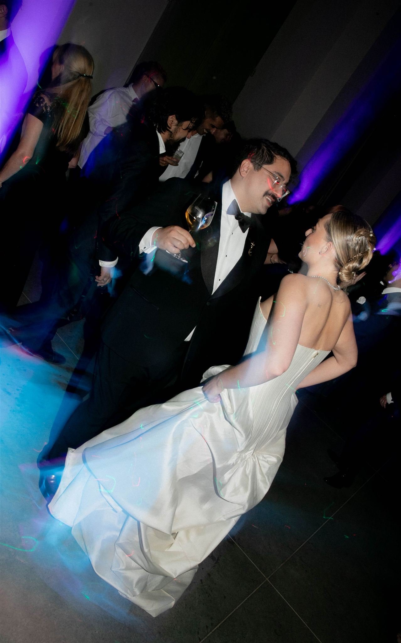Wedding reception on a wedding day at Villa Medicea Di Lilliano in Tuscany, Italy.