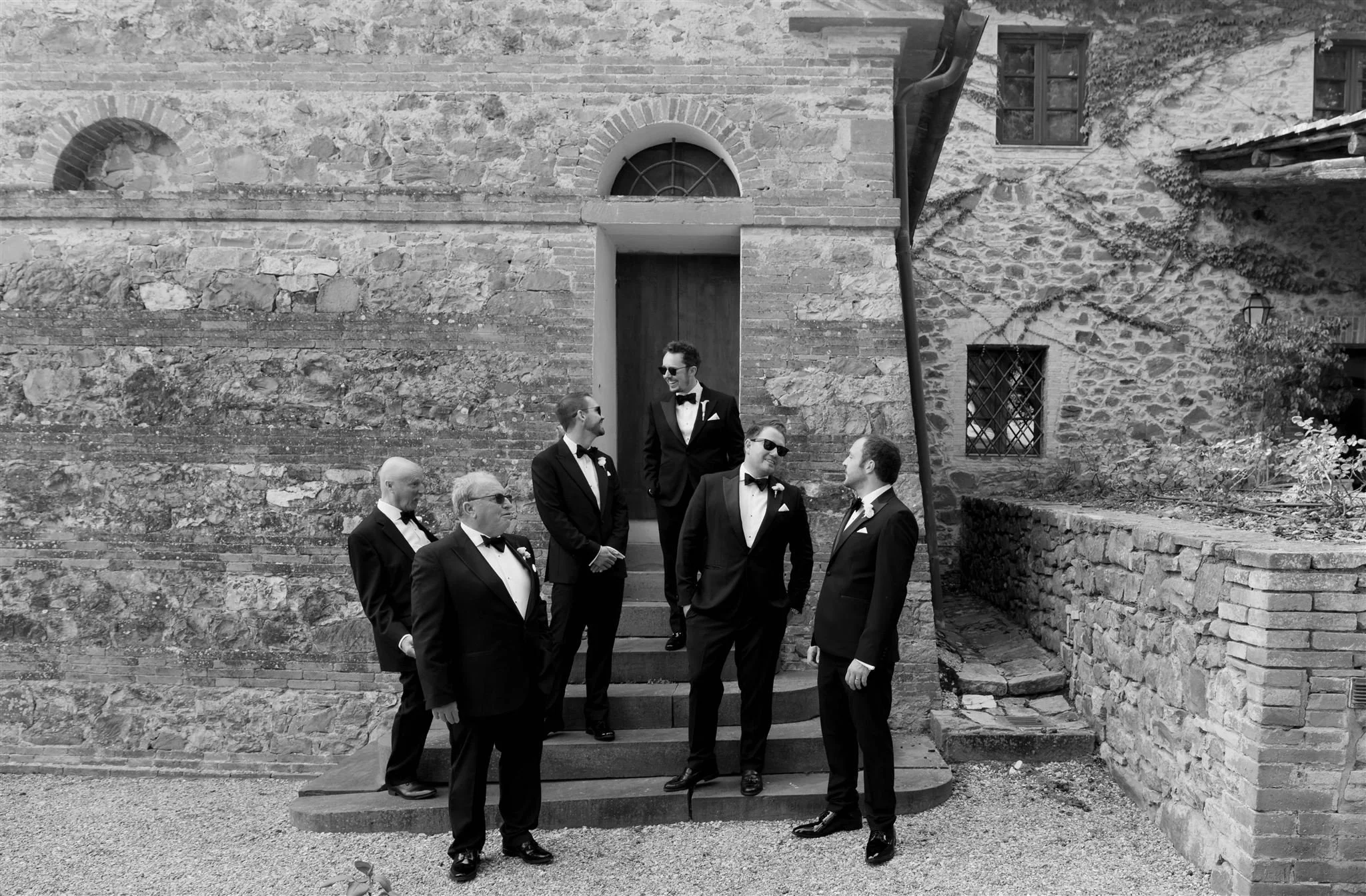 A wedding day at Dievole Wine Resort in the Chianti region of Tuscany, Italy.