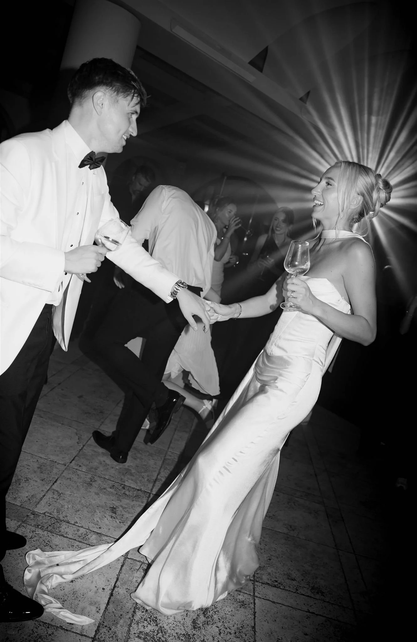 A wedding party at Tenuta Corbinaia Villa in Tuscany, Italy.